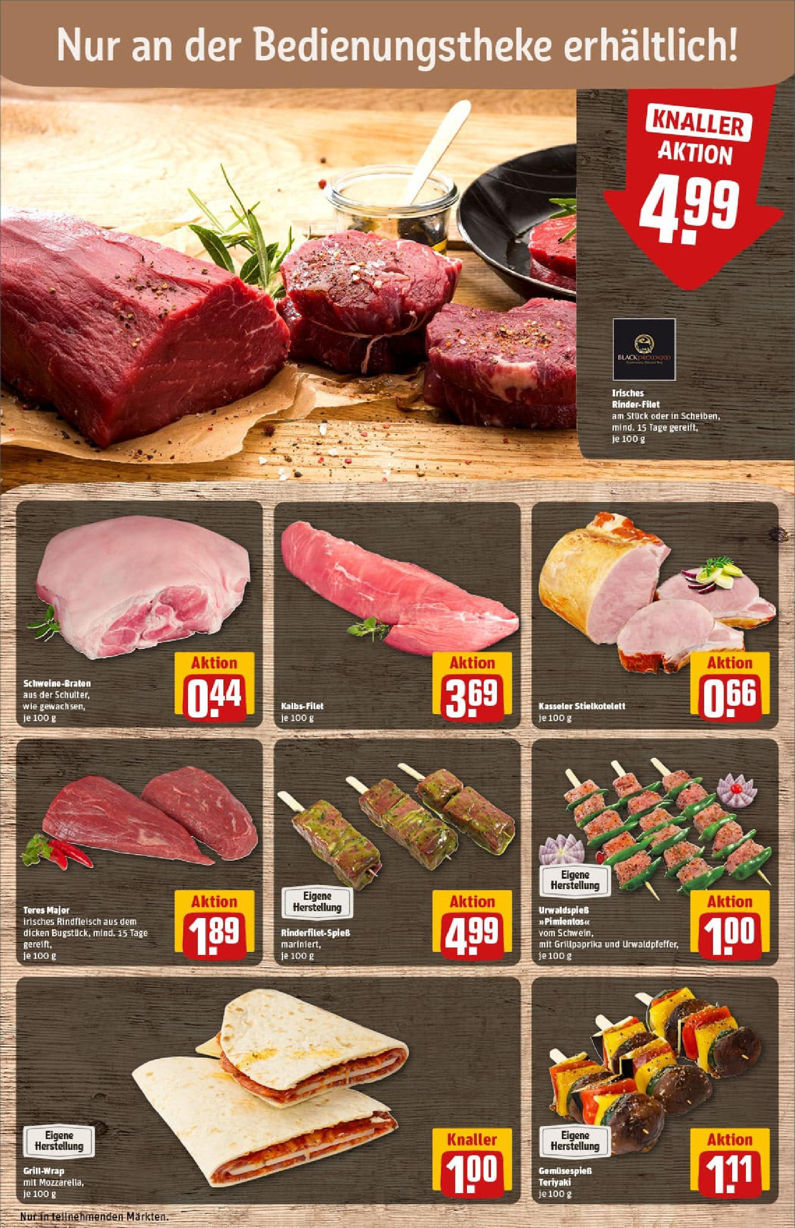 REWE Prospekt ab 20.07.2025 zum Blättern » Angebote | Seite: 10 | Produkte: Rinderfilet, Rindfleisch