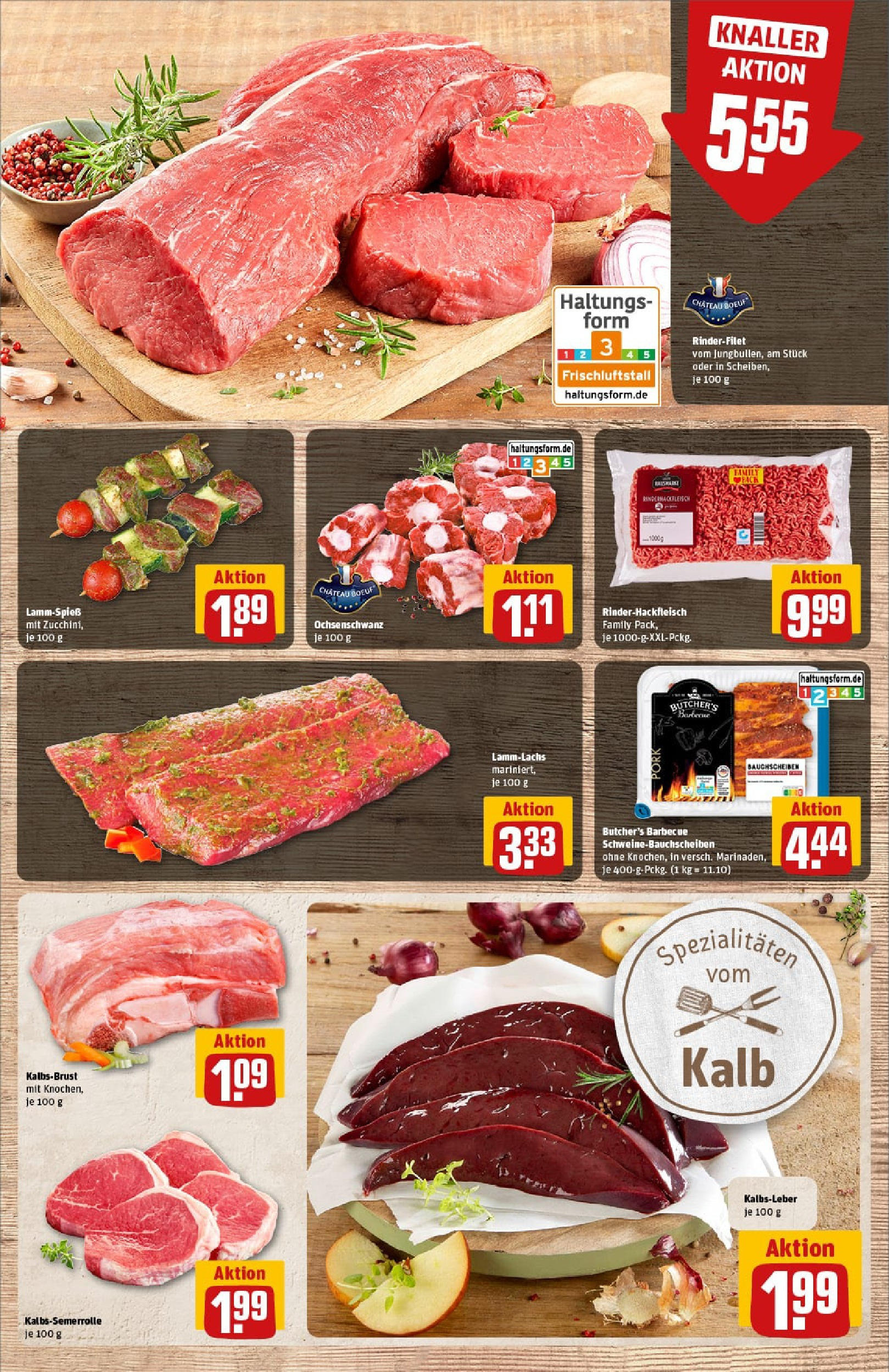 REWE Prospekt ab 20.07.2025 zum Blättern » Angebote | Seite: 9 | Produkte: Rinderfilet, Kalbsleber