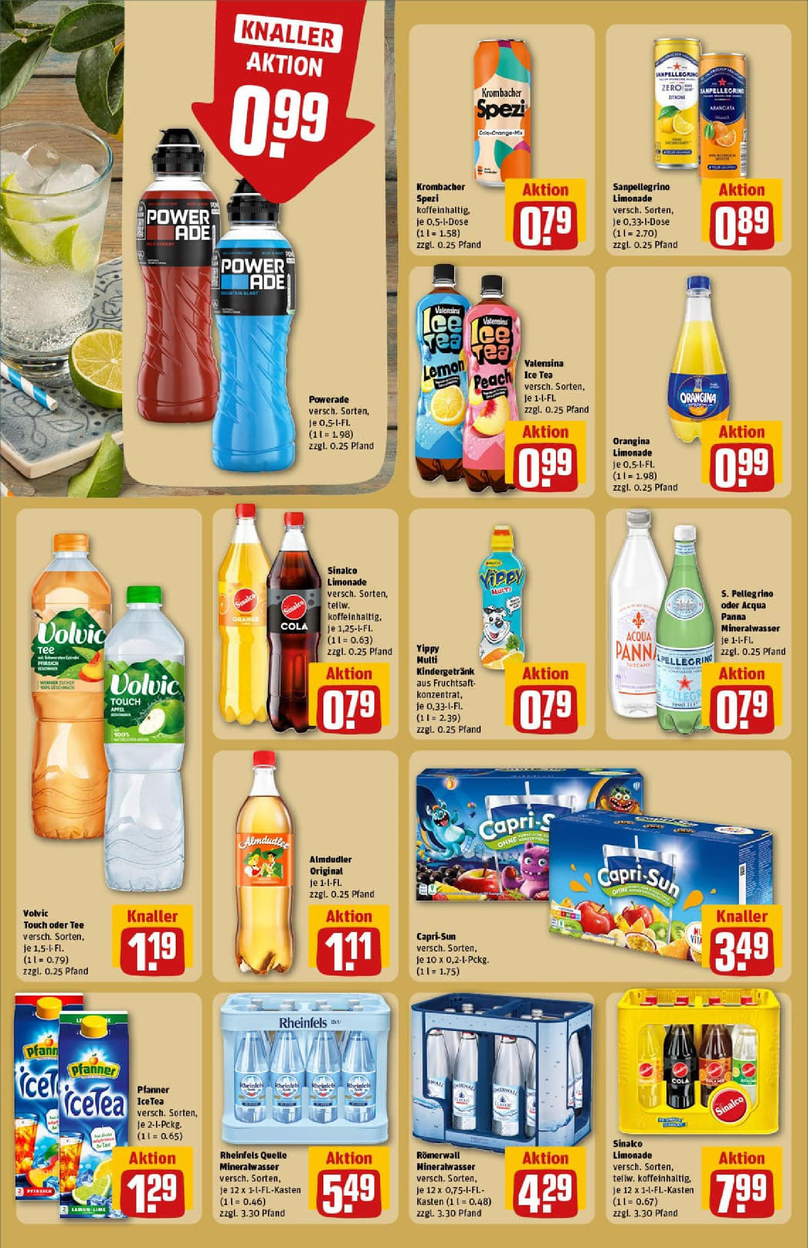REWE Prospekt ab 20.07.2025 zum Blättern » Angebote | Seite: 18 | Produkte: Capri sun, Limonade, Tee, Volvic