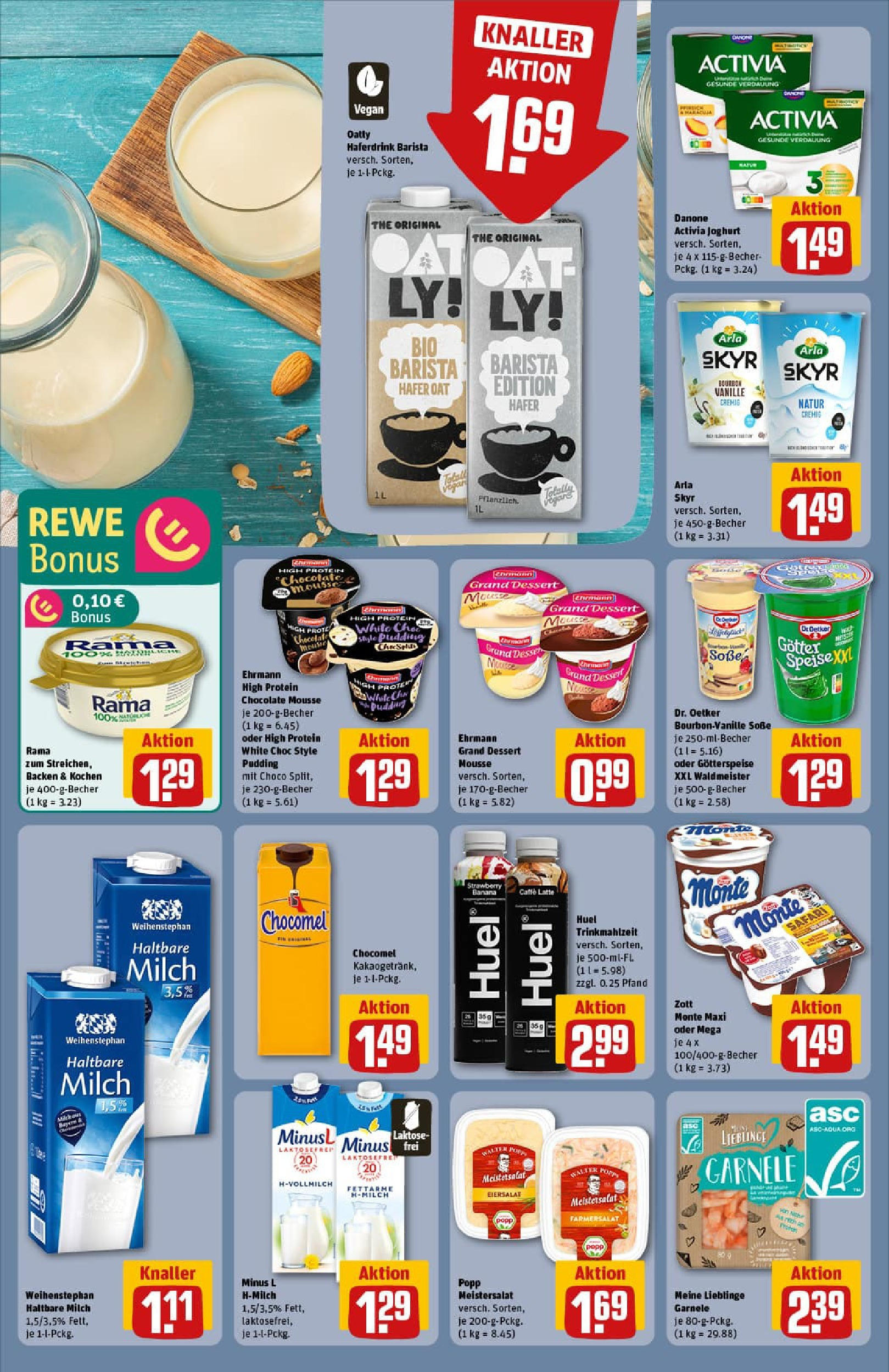 REWE Prospekt ab 20.07.2025 zum Blättern » Angebote | Seite: 20 | Produkte: Activia, Haltbare milch, Haferdrink, Chocomel