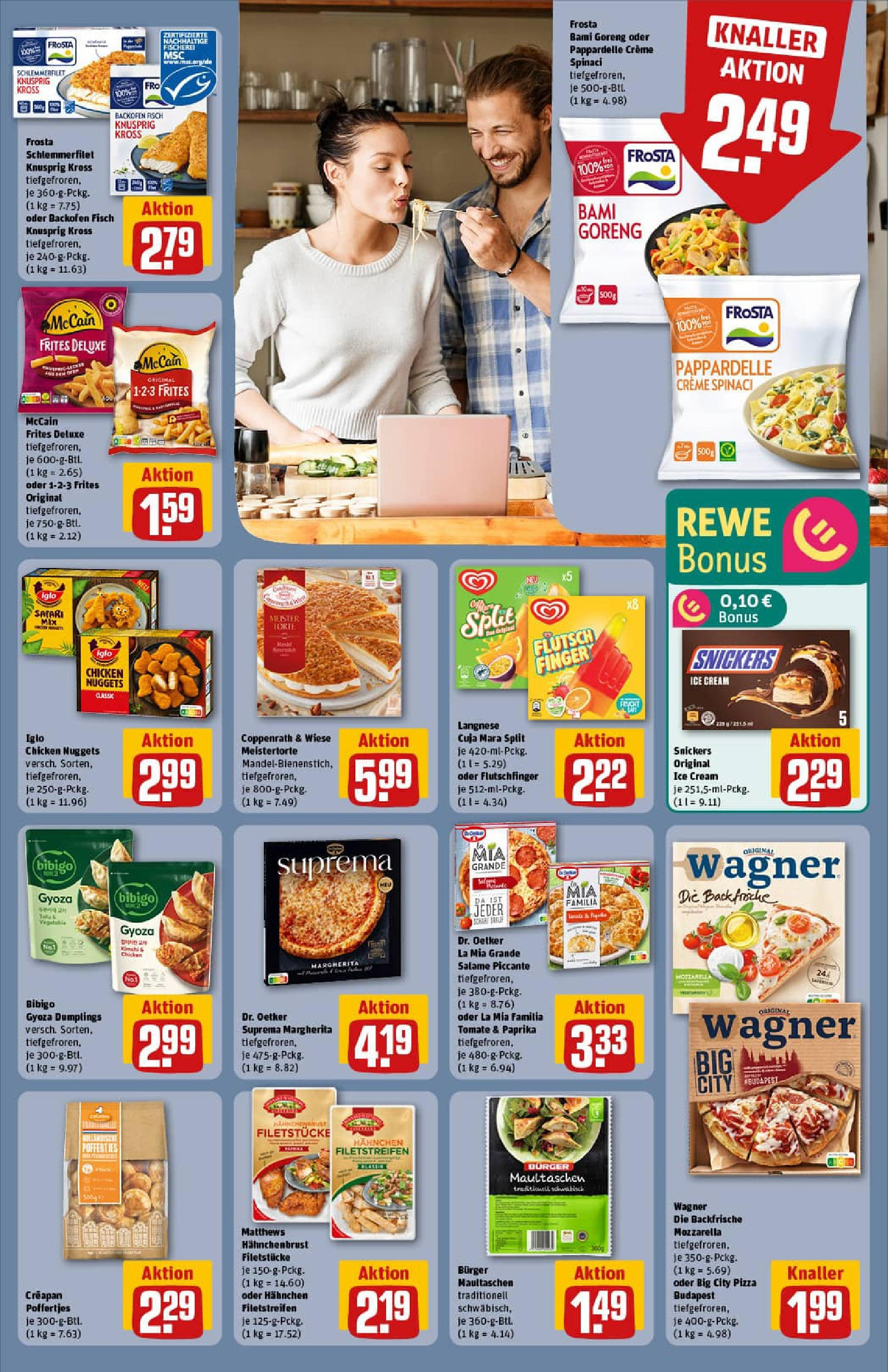 REWE Prospekt ab 20.07.2025 zum Blättern » Angebote | Seite: 21 | Produkte: Hahnchen, Burger, Creme, Paprika