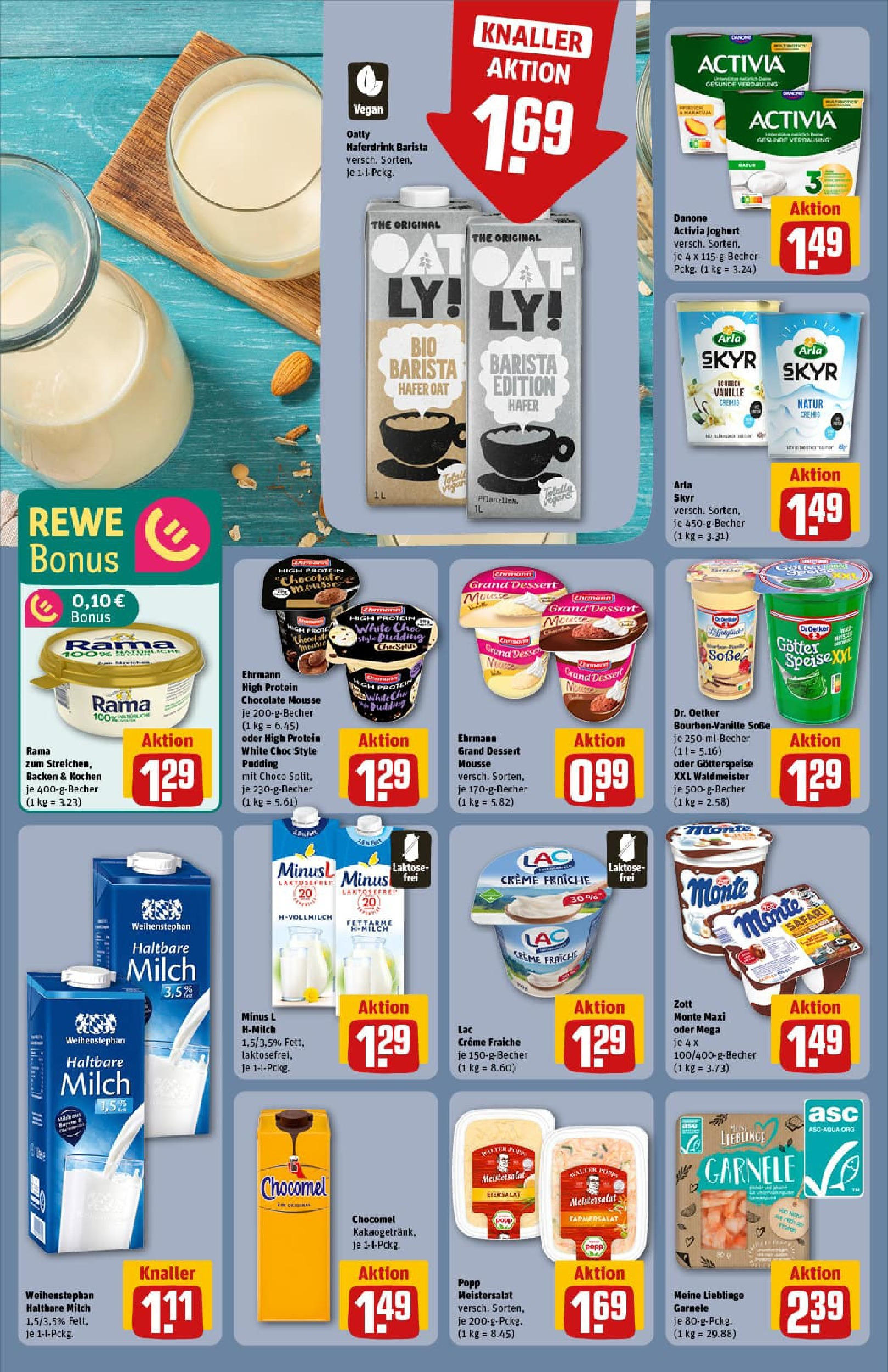 REWE Prospekt ab 20.07.2025 zum Blättern » Angebote | Seite: 14 | Produkte: Haltbare milch, Pudding, Creme, Oatly
