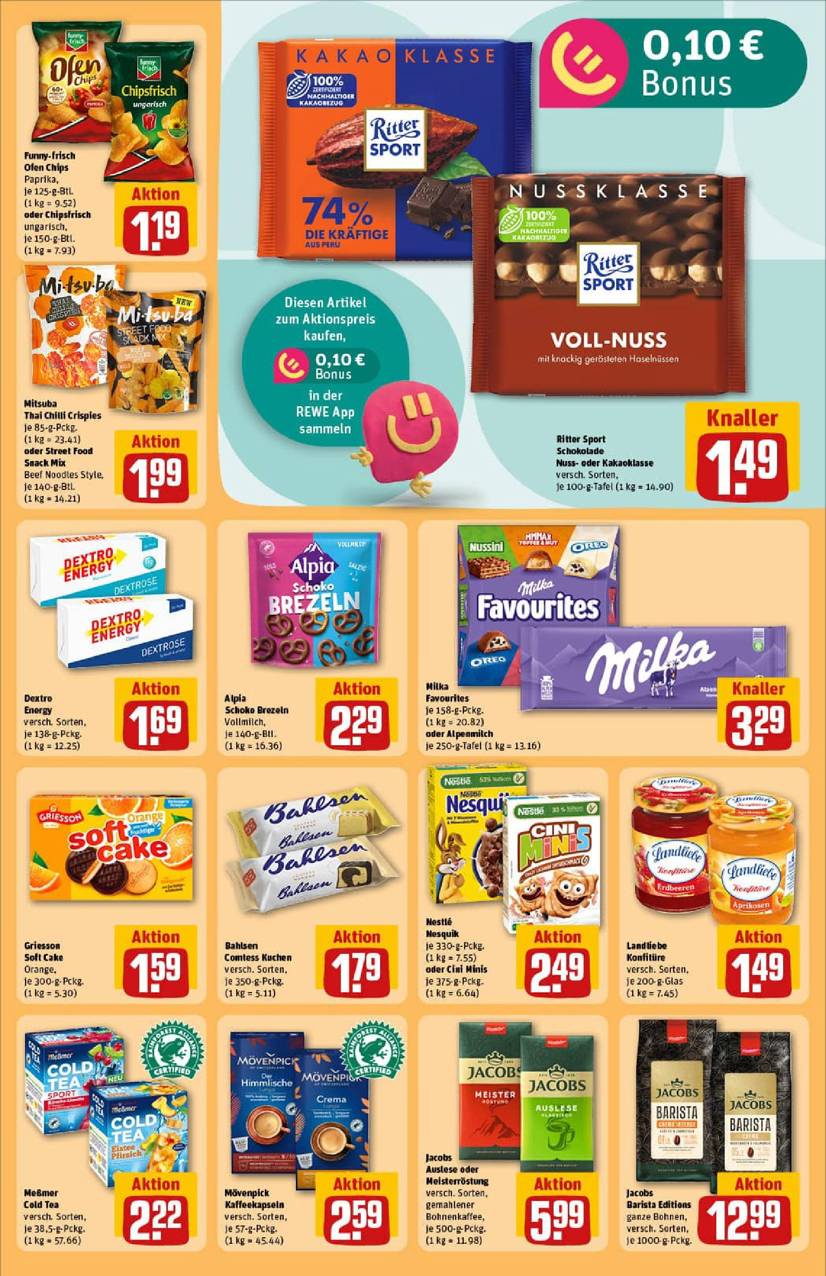 REWE Prospekt ab 20.07.2025 zum Blättern » Angebote | Seite: 29 | Produkte: Schokolade, Milka, Erdbeeren, Chips