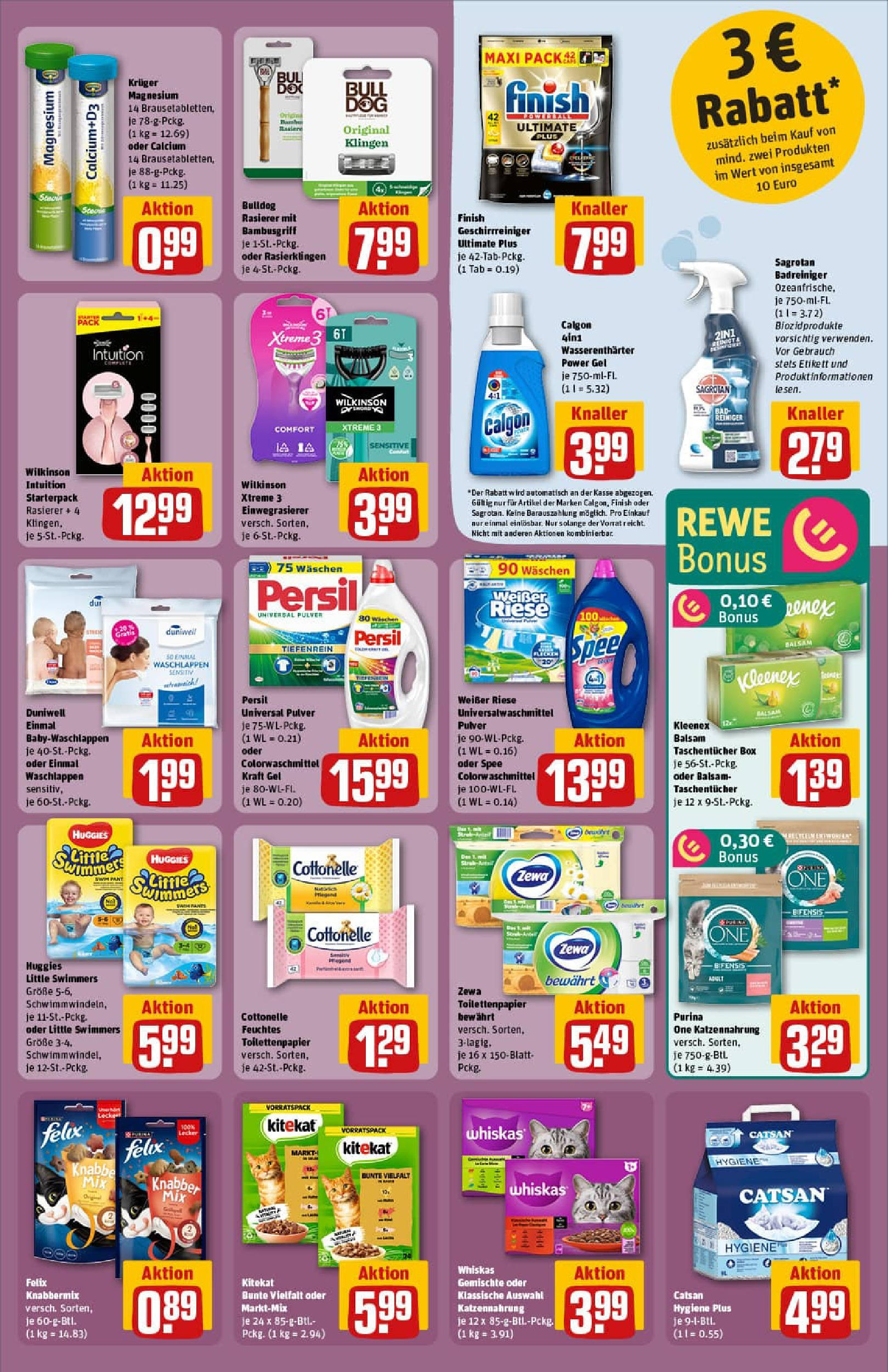 REWE Prospekt ab 20.07.2025 zum Blättern » Angebote | Seite: 31 | Produkte: Purina one, Rasierer, Finish, Feuchtes Toilettenpapier