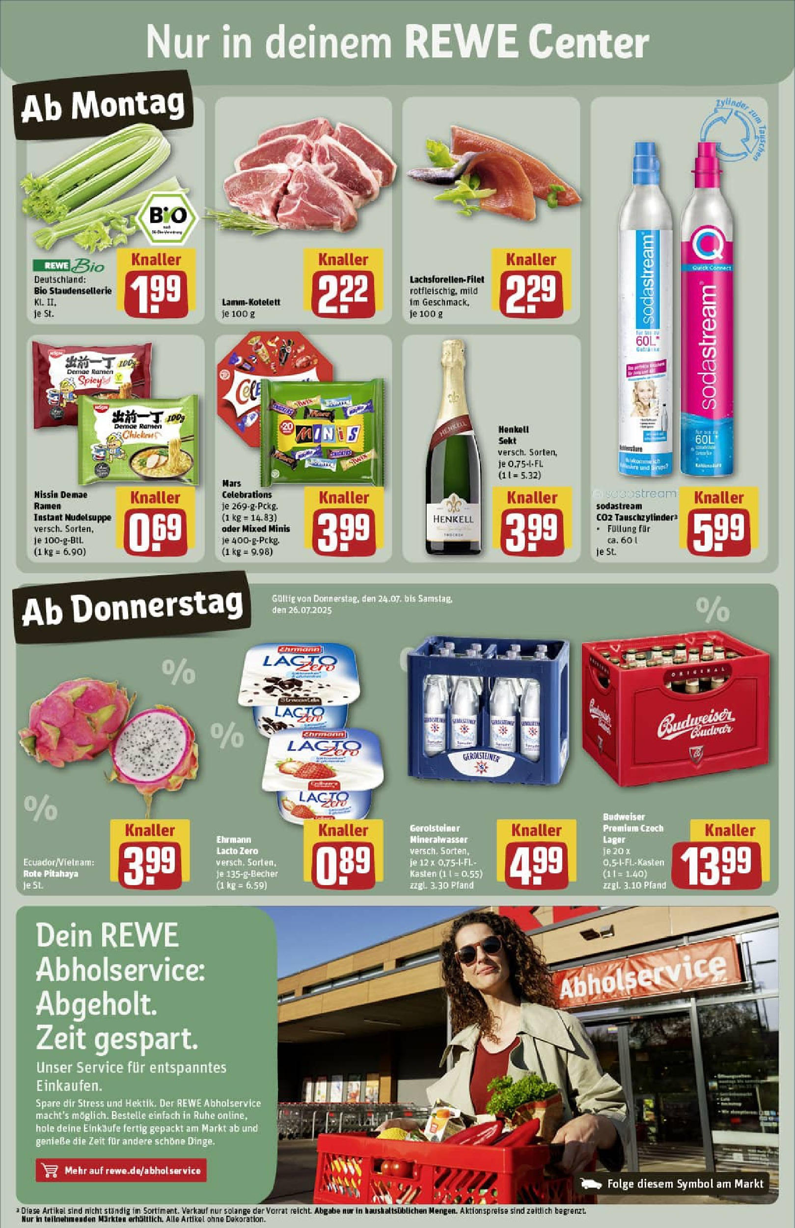 REWE Prospekt ab 20.07.2025 zum Blättern » Angebote | Seite: 3 | Produkte: Mineralwasser, Mars, Budweiser, Sodastream