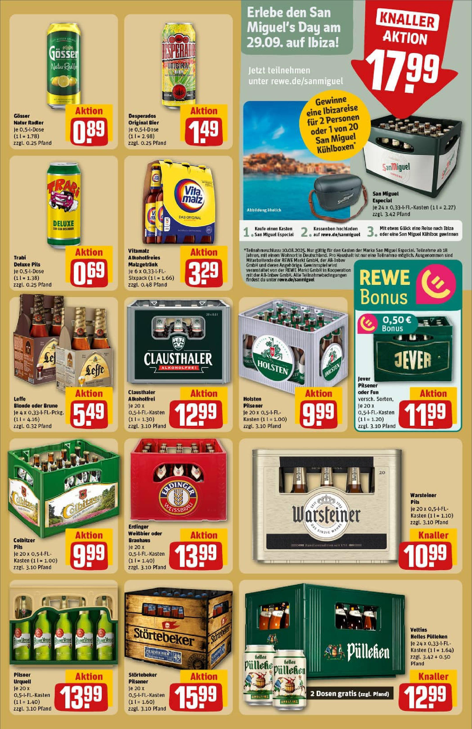 REWE Prospekt ab 20.07.2025 zum Blättern » Angebote | Seite: 23 | Produkte: Helles pulleken, Erdinger, Pils, Jever