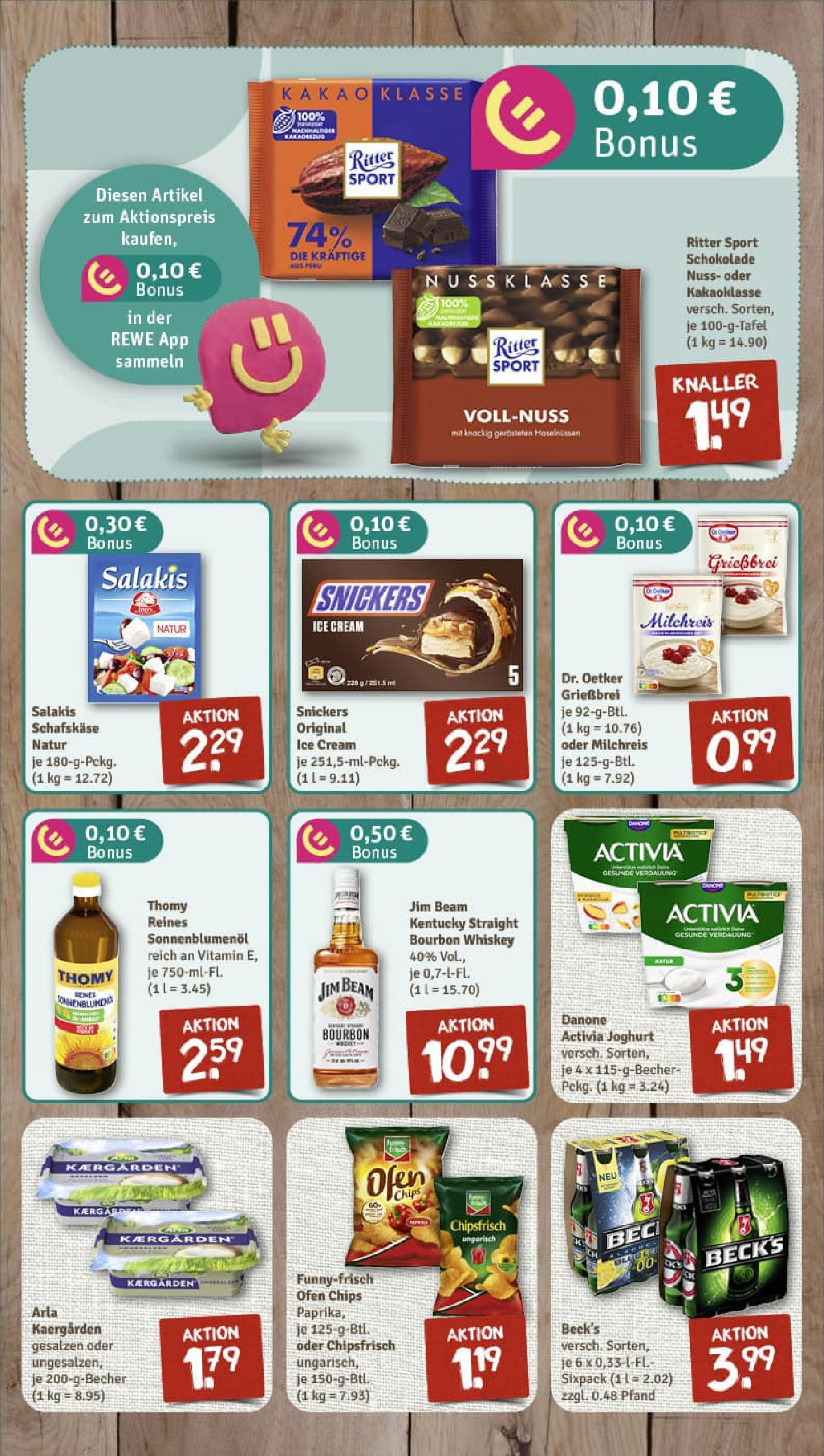 REWE Prospekt ab 20.07.2025 zum Blättern » Angebote | Seite: 4 | Produkte: Ofen, Ritter sport, Snickers, Whiskey