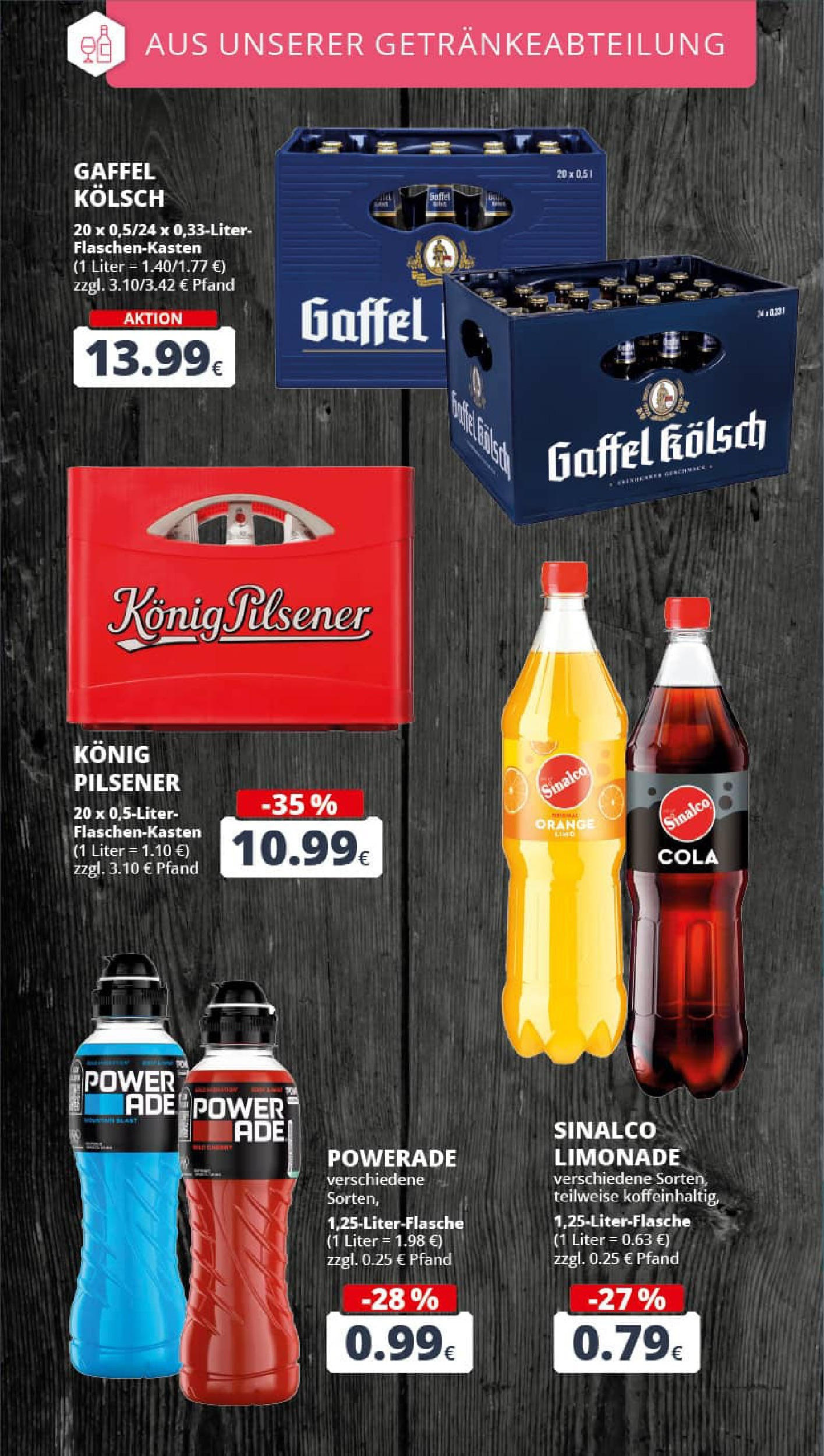 REWE Prospekt ab 20.07.2025 zum Blättern » Angebote | Seite: 18 | Produkte: Sinalco, Konig pilsener, Cola, Limonade REWE Prospekt ab 20.07.2025 zum Blättern » Angebote | Seite: 18 | Produkte: Sinalco, Konig pilsener, Cola, Limonade