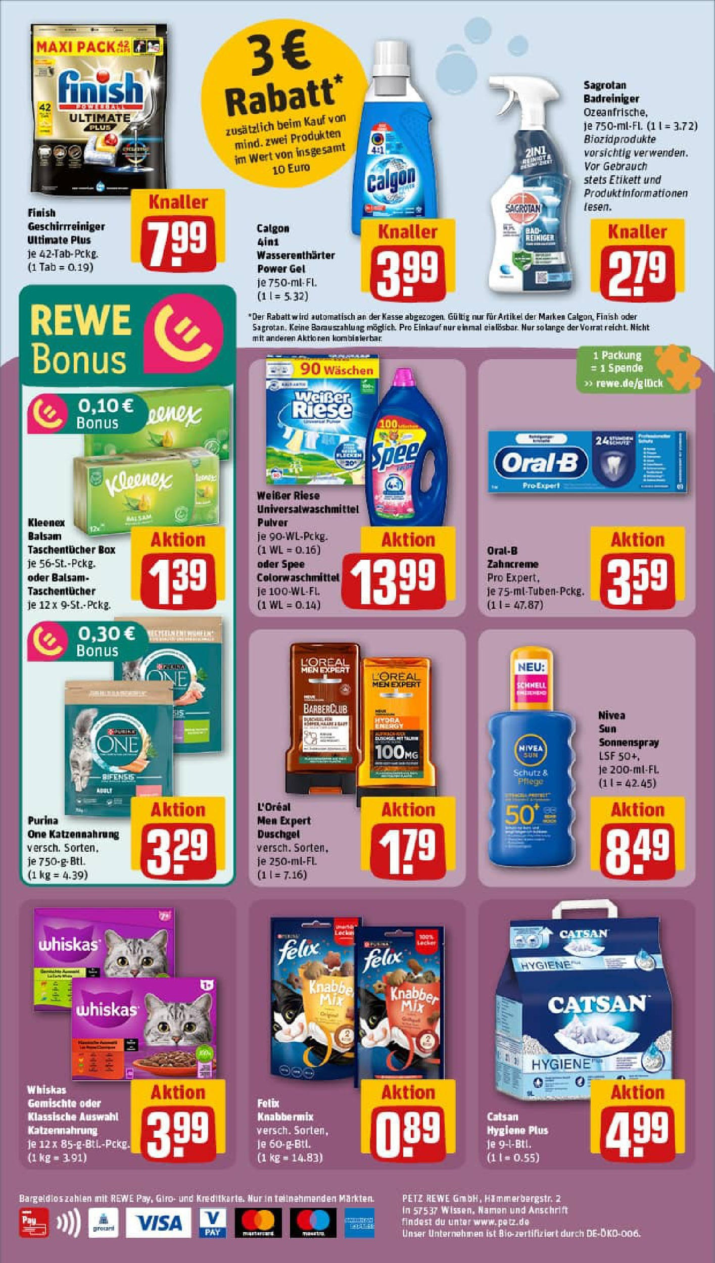 REWE Prospekt ab 20.07.2025 zum Blättern » Angebote | Seite: 28 | Produkte: Box, Bad, Finish, Spee