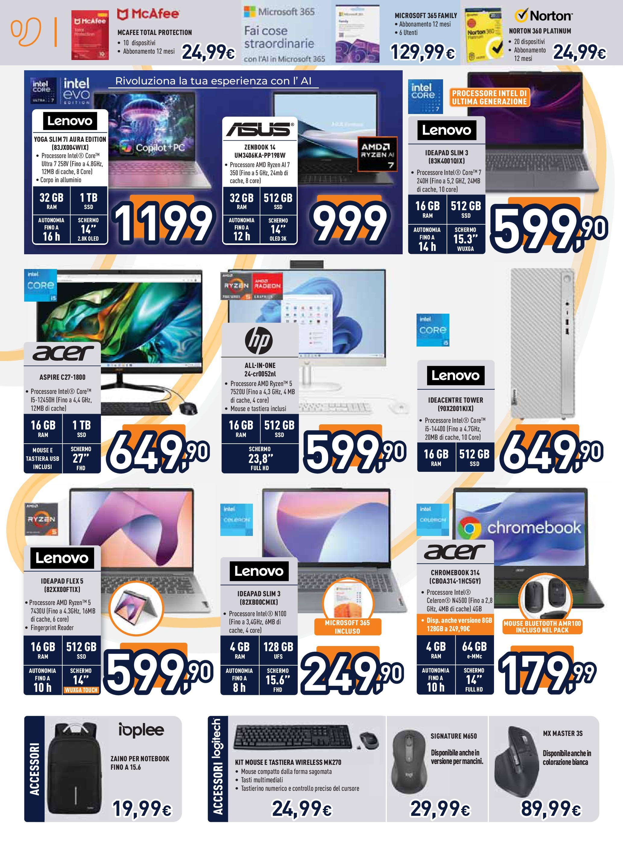 Nuovo Volantino Unieuro	 dal 17/07/2025 > offerte anteprima 🛍️ | Pagina: 12 | Prodotti: Schermo, Zaino, Tastiera, Alluminio