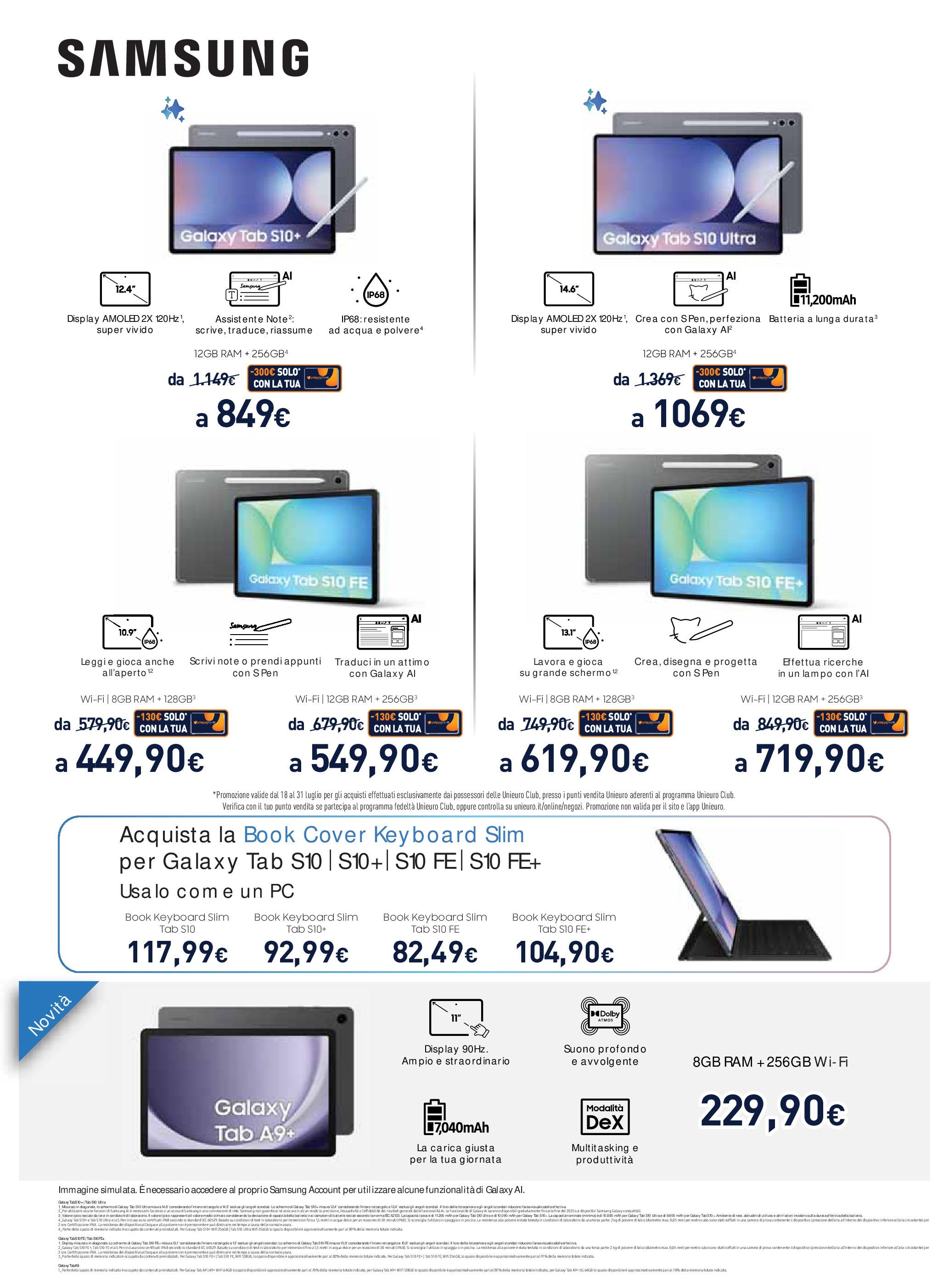 Nuovo Volantino Unieuro	 dal 17/07/2025 > offerte anteprima 🛍️ | Pagina: 15 | Prodotti: Schermo, Acqua, PC, Batteria