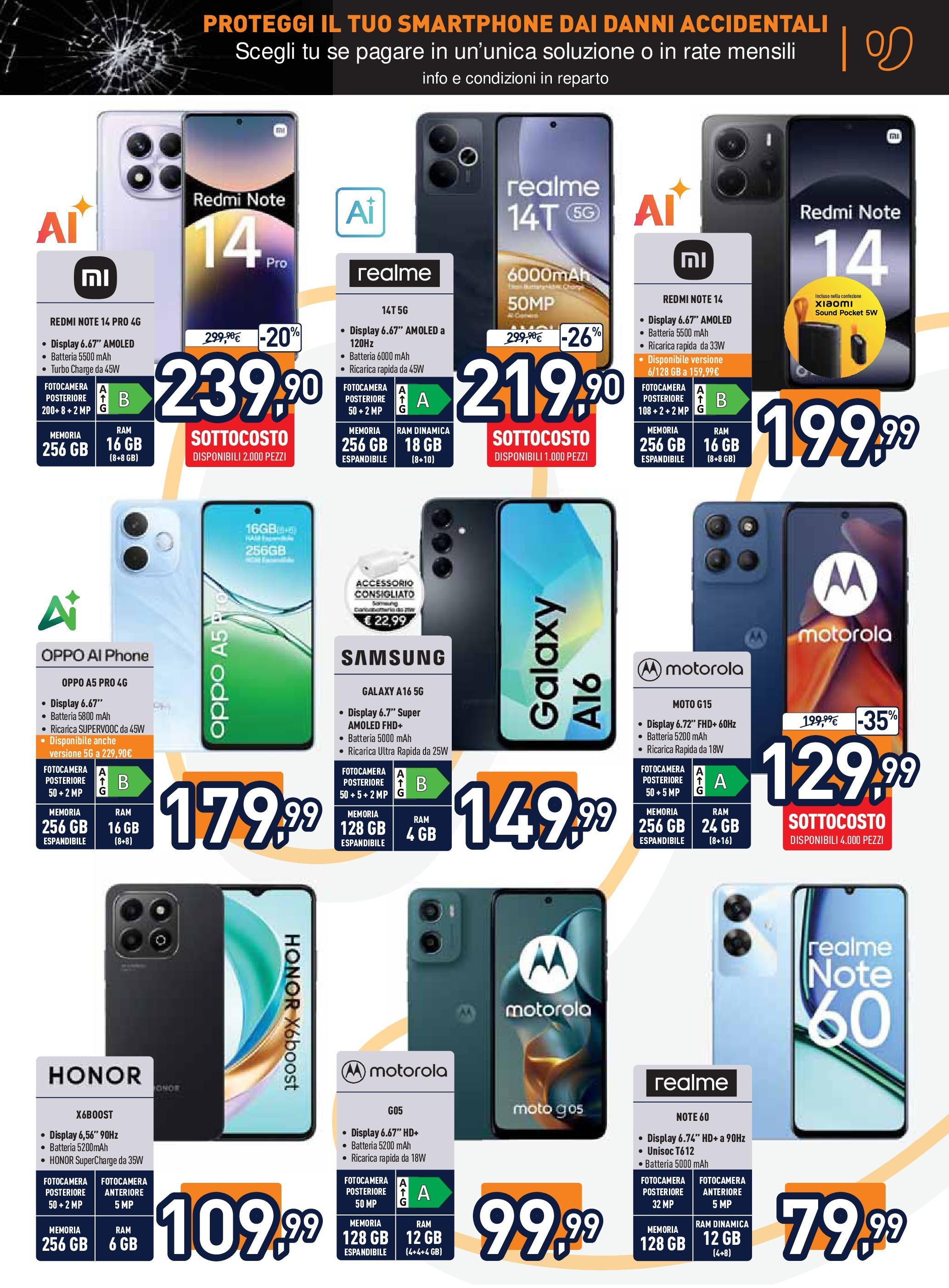 Nuovo Volantino Unieuro	 dal 17/07/2025 > offerte anteprima 🛍️ | Pagina: 7 | Prodotti: Xiaomi, Fotocamera, Batteria, Samsung