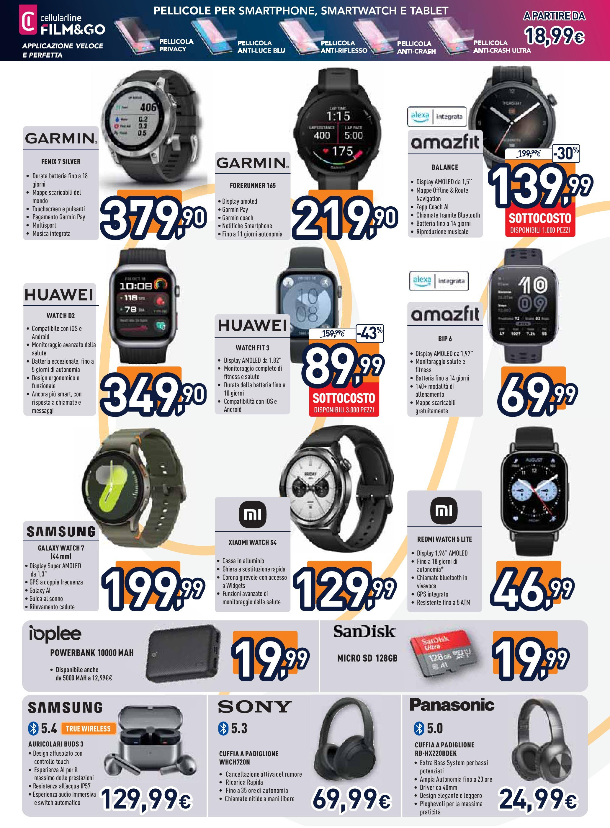 Nuovo Volantino Unieuro	 dal 17/07/2025 > offerte anteprima 🛍️ | Pagina: 9 | Prodotti: Auricolari, Huawei, Tablet, Audio