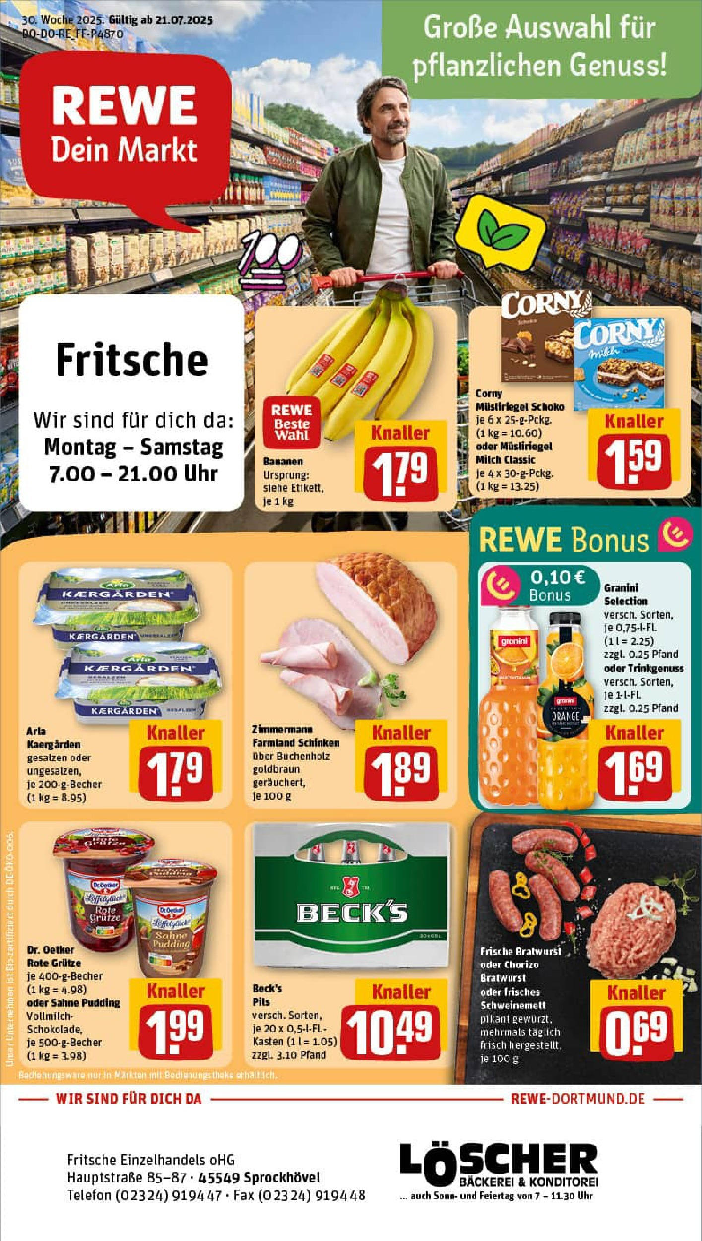 REWE Prospekt ab 20.07.2025 nächste Woche - Prospekt Sprockhövel Vorschau von dem Prospekt des Geschäftes Rewe, gültig ab dem 20.07.2025