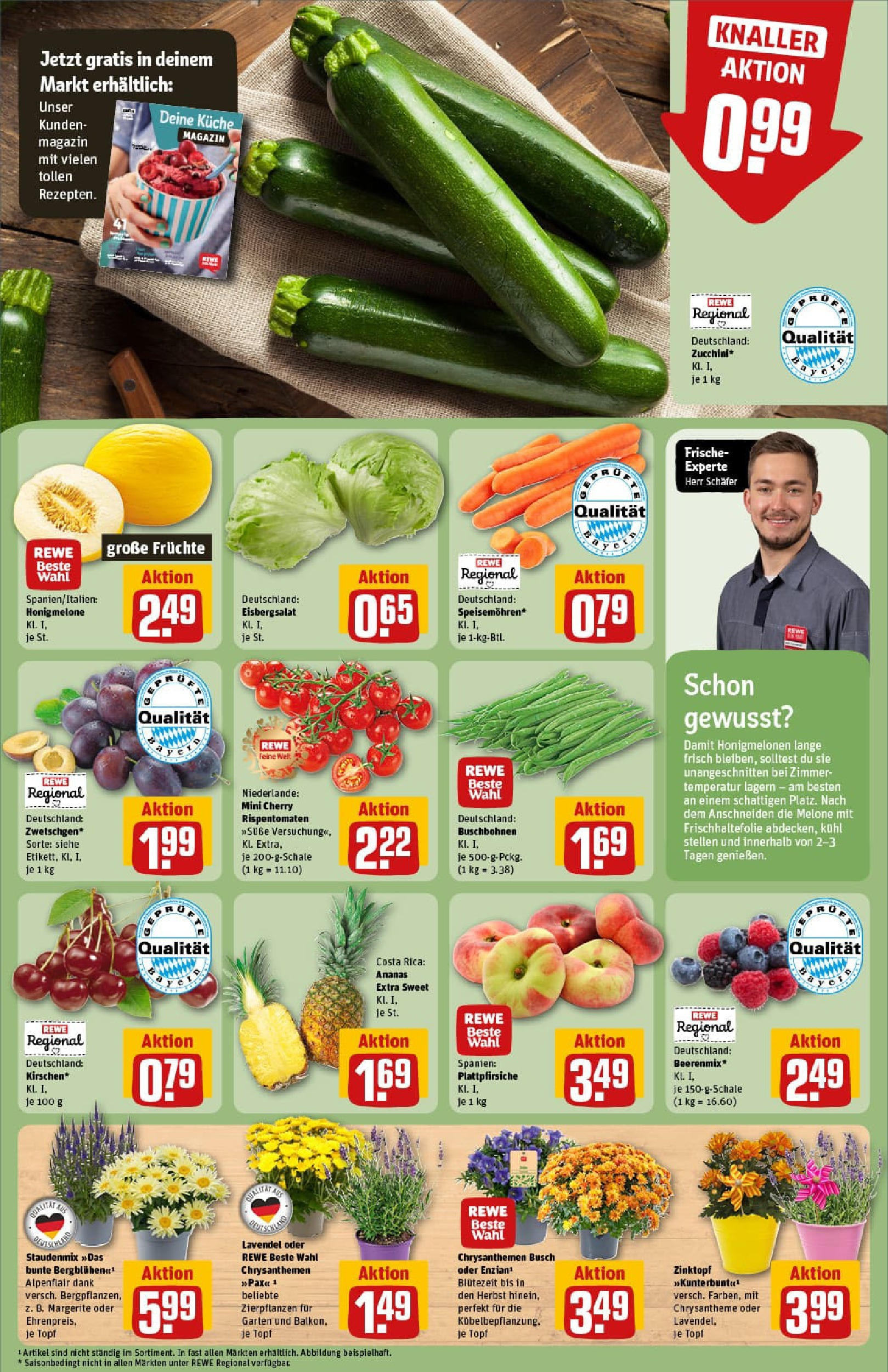 REWE Prospekt ab 20.07.2025 zum Blättern » Angebote | Seite: 7 | Produkte: Küche, Ananas, Melone, Lavendel
