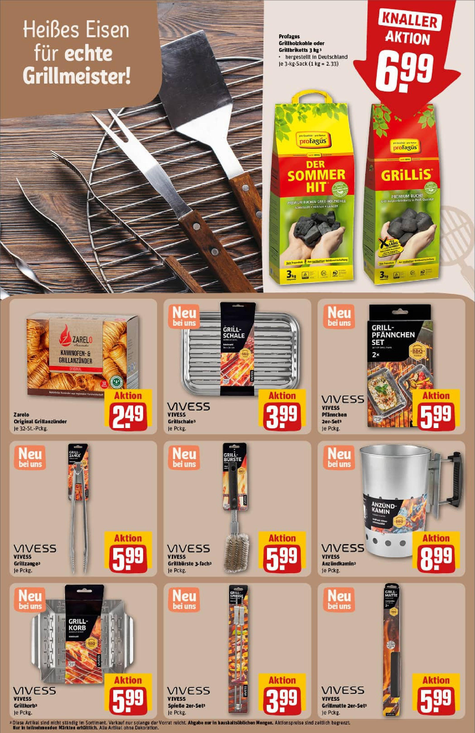 REWE Prospekt ab 20.07.2025 zum Blättern » Angebote | Seite: 23 | Produkte: Kamin, Korb, Spieße, Bürste