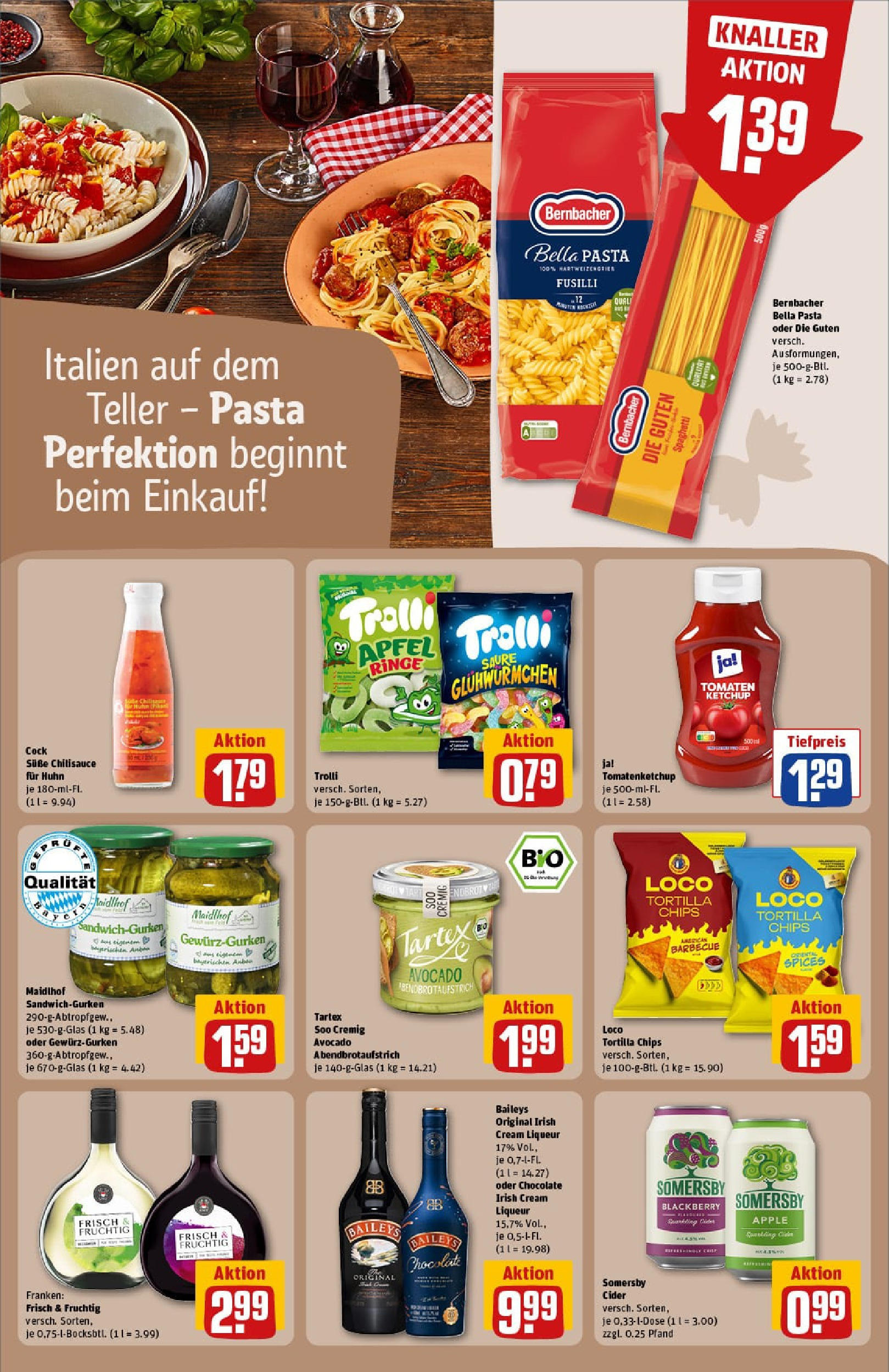 REWE Prospekt ab 20.07.2025 zum Blättern » Angebote | Seite: 25 | Produkte: Tomaten, Apple, Chili, Baileys