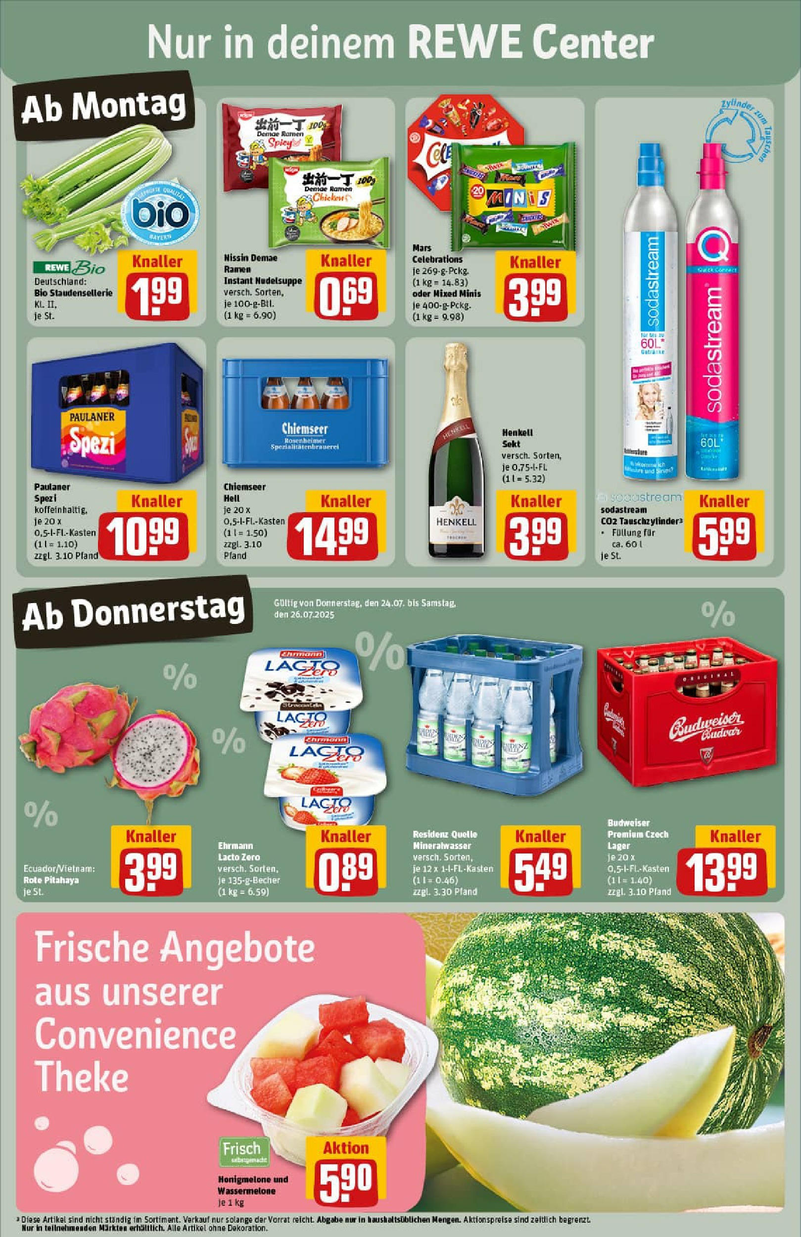 REWE Prospekt ab 20.07.2025 zum Blättern » Angebote | Seite: 3 | Produkte: Theke, Sekt, Mars, Honigmelone