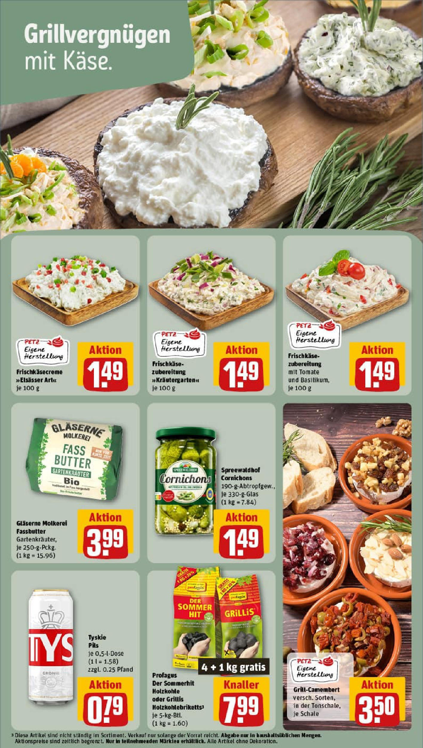 REWE Prospekt ab 20.07.2025 zum Blättern » Angebote | Seite: 18 | Produkte: Tyskie, Butter, Pils, Frischkase
