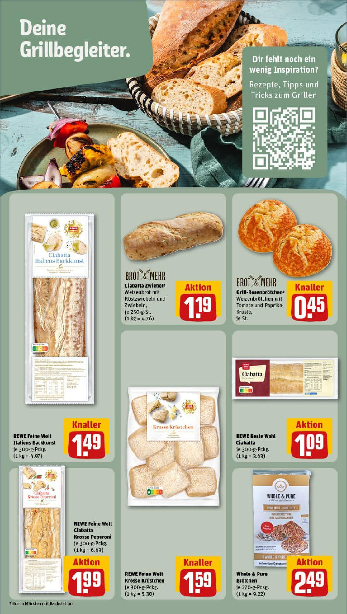 REWE Prospekt ab 20.07.2025 zum Blättern » Angebote | Seite: 19 | Produkte: Mehl, Paprika, Brot