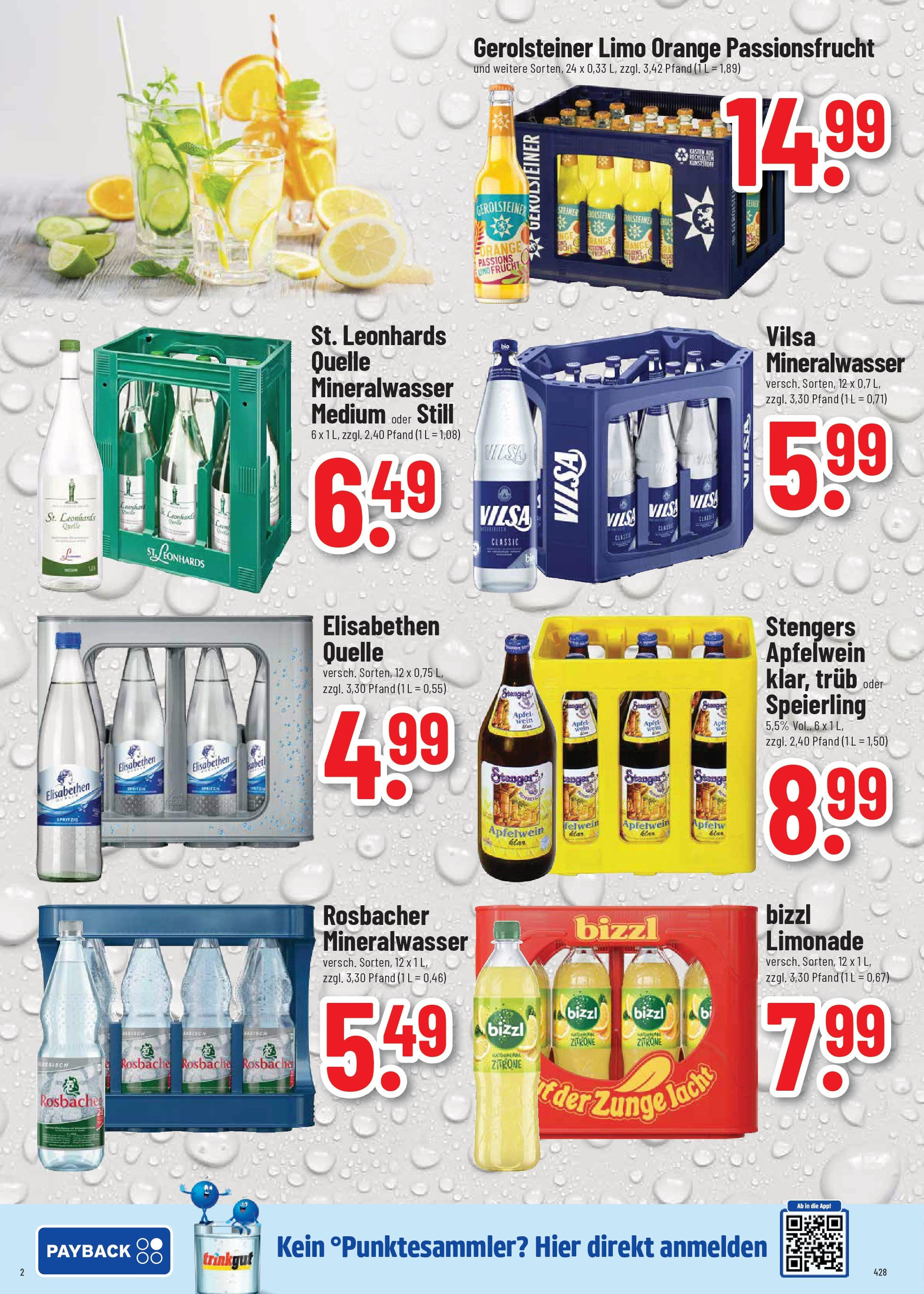 Trinkgut prospekt Oberursel	 (ab 20.07.2025) » Angebote online | Seite: 2 | Produkte: Mineralwasser, Zitrone, Wein, Gerolsteiner