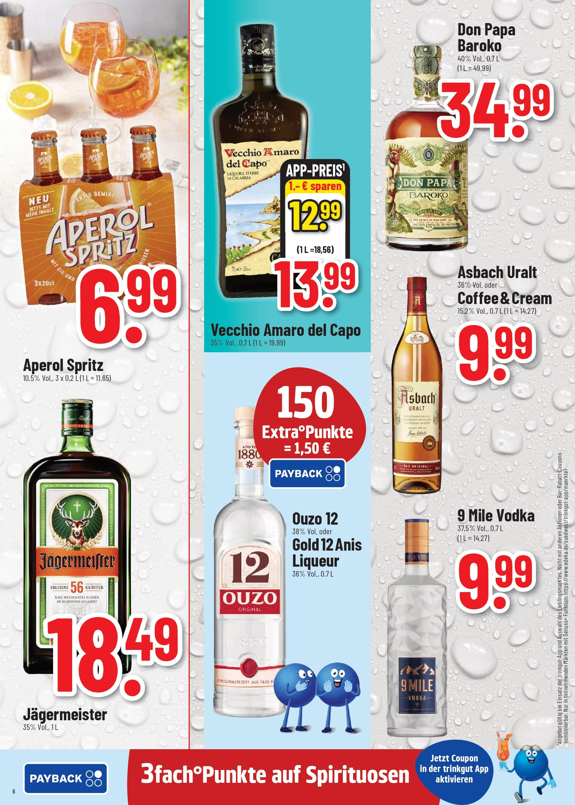 Trinkgut prospekt St. Leon-Rot	 (ab 20.07.2025) » Angebote online | Seite: 6 | Produkte: Ouzo 12, Aperol, Vodka, Eis