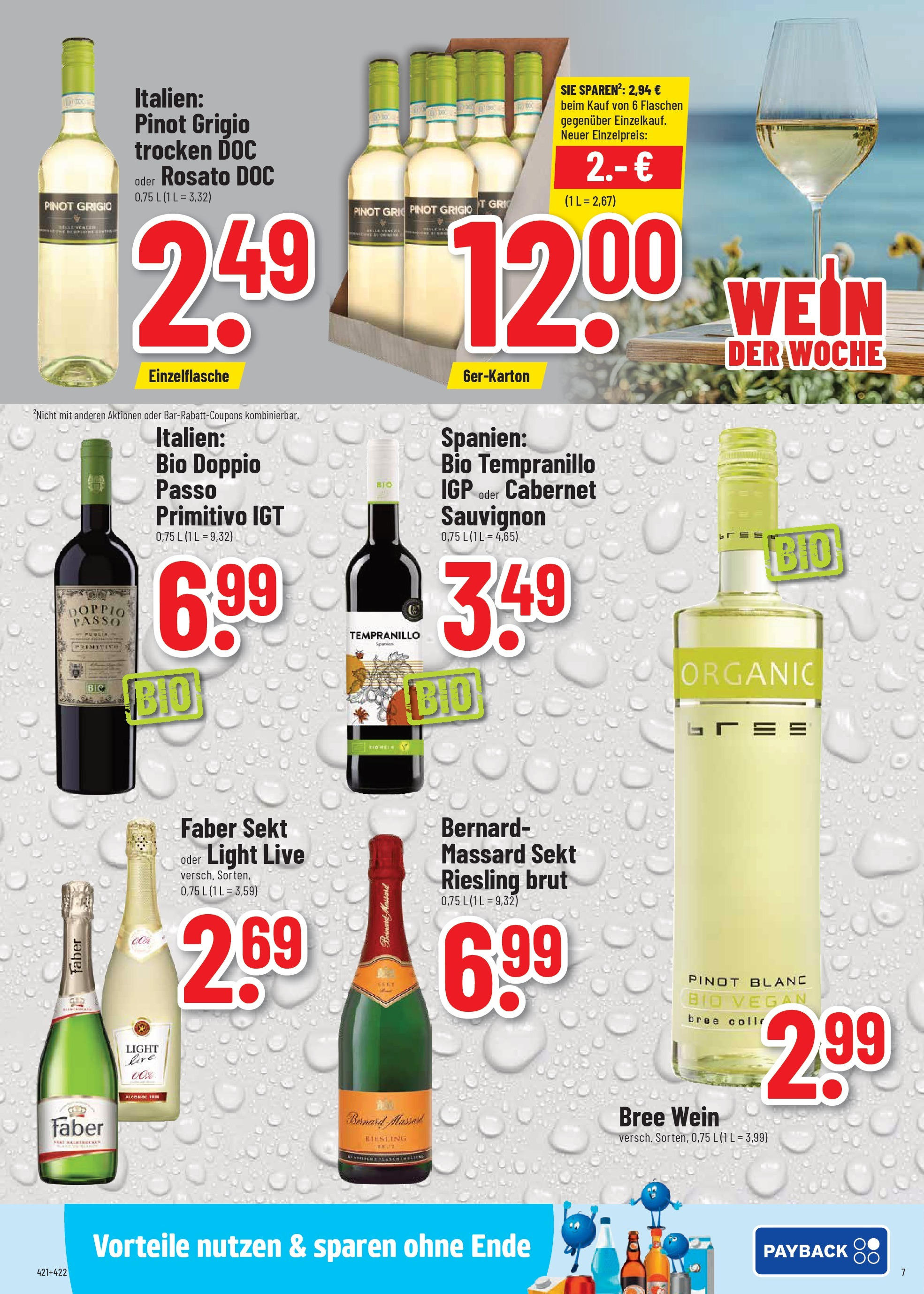 Trinkgut prospekt Dillingen	 (ab 20.07.2025) » Angebote online | Seite: 7 | Produkte: Sekt, Bree, Doppio Passo, Wein