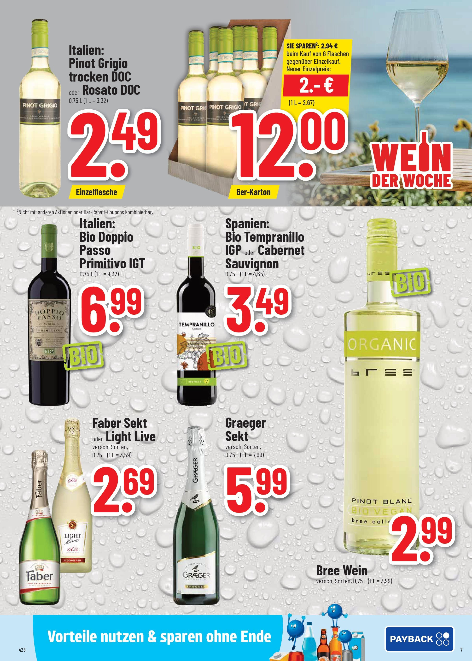 Trinkgut prospekt Oberursel	 (ab 20.07.2025) » Angebote online | Seite: 7 | Produkte: Sekt, Bree, Doppio Passo, Wein