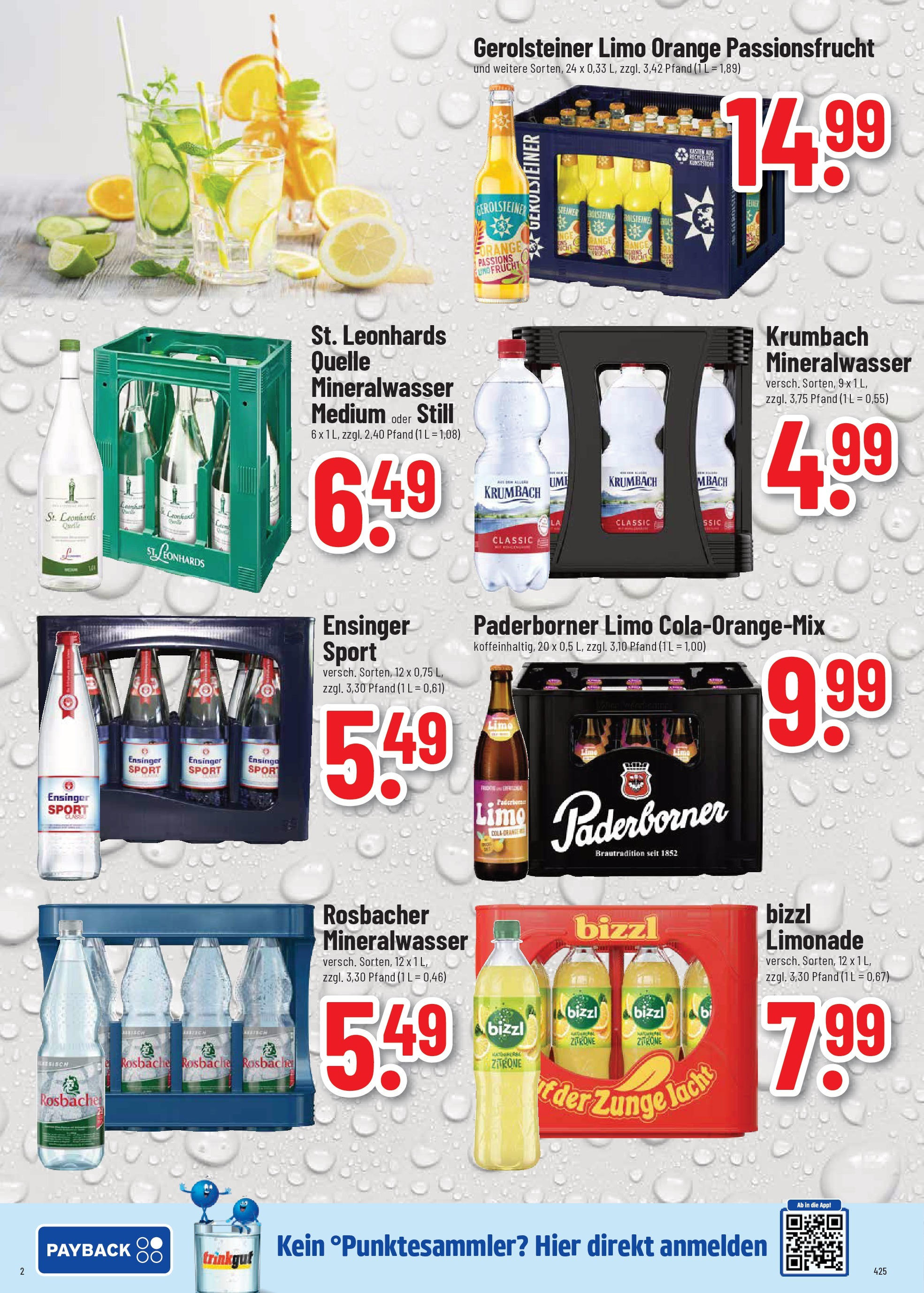 Trinkgut prospekt St. Leon-Rot	 (ab 20.07.2025) » Angebote online | Seite: 2 | Produkte: Cola, Limonade, Mineralwasser, Gerolsteiner