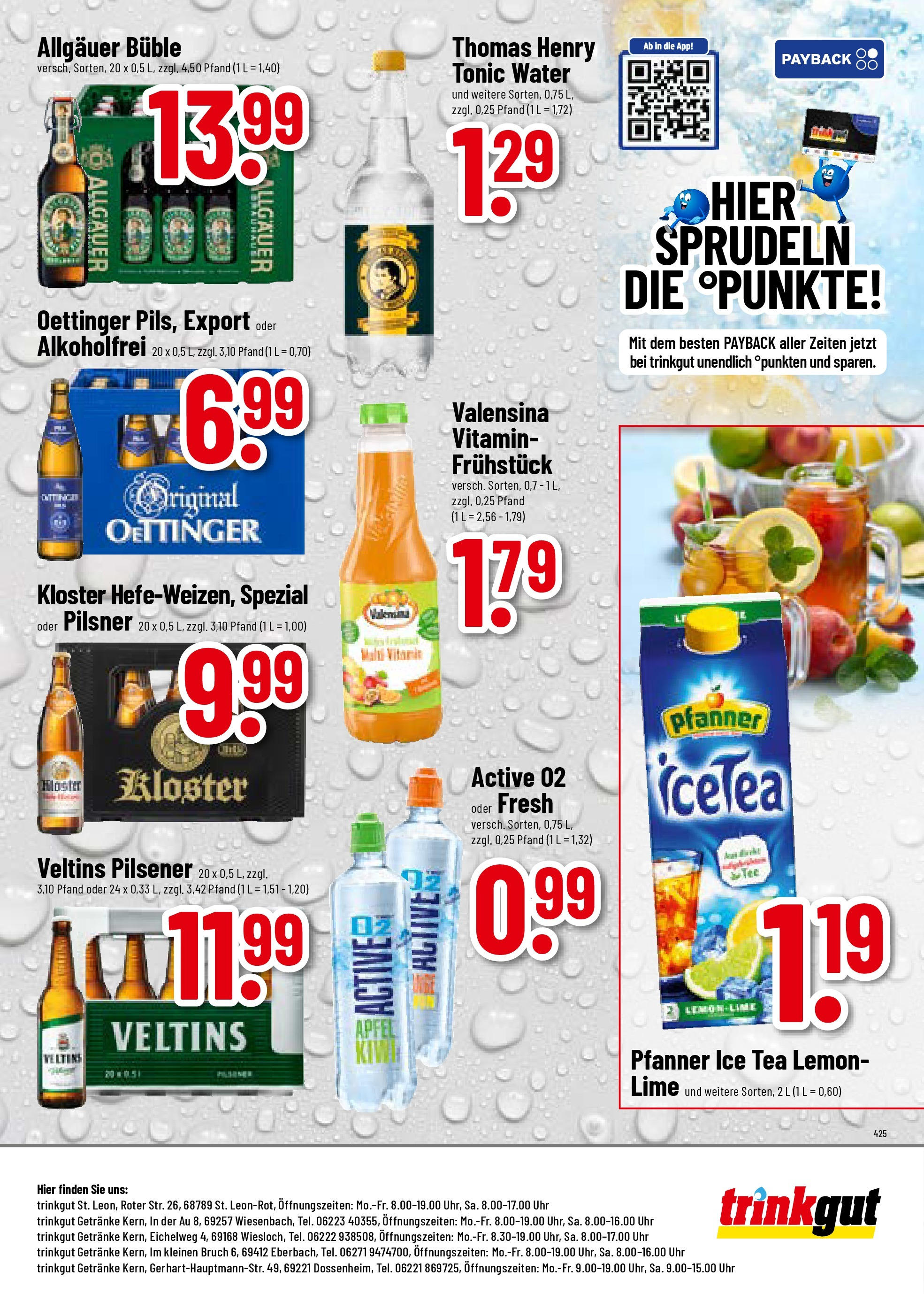 Trinkgut prospekt St. Leon-Rot	 (ab 20.07.2025) » Angebote online | Seite: 8 | Produkte: Oettinger, Valensina, Uhr, Veltins