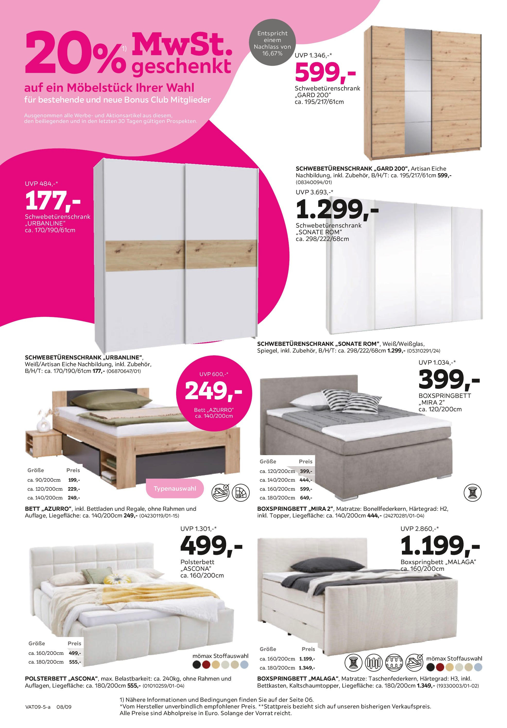 Mömax Prospekt aktuell (25.08.2025) || Aktuelle Angebote | Seite: 8 | Produkte: Bett, Matratze Mömax Prospekt aktuell von 25.08.2025 - Aktuelle Angebote | Seite: 8 | Produkte: Bett, Matratze