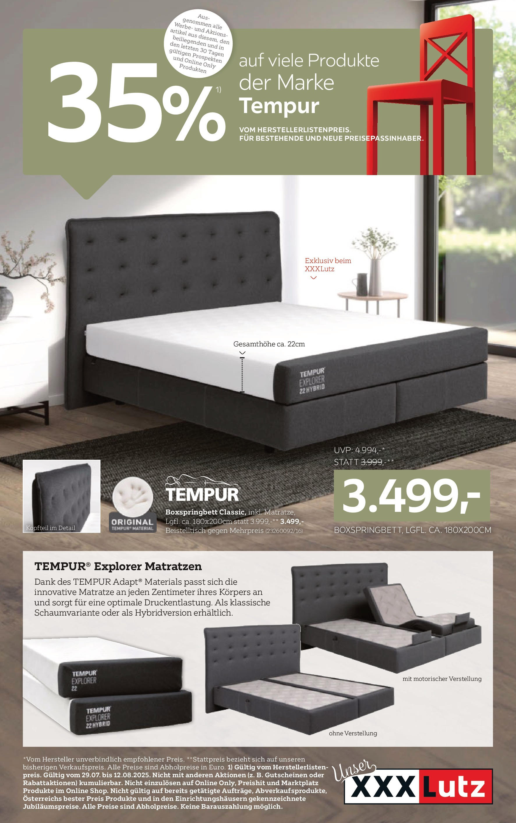 Vorschau der Angebote: XXXLutz Matratzen gültig ab 29.07.2025