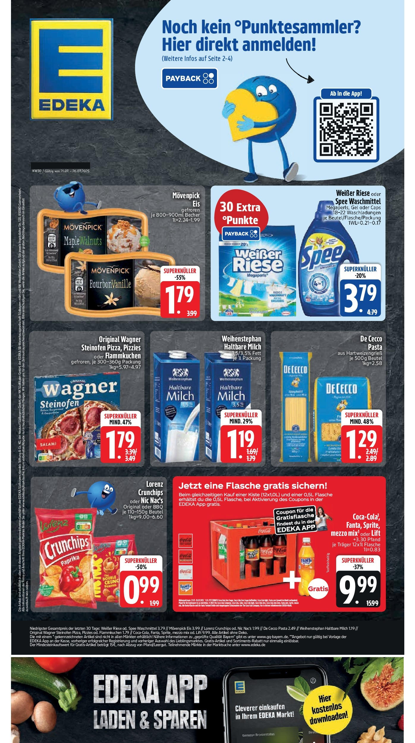 Edeka prospekt Rötz	 (ab 20.07.2025) » Angebote Online | Seite: 1 | Produkte: Haltbare milch, Paprika, Waschmittel, Pasta