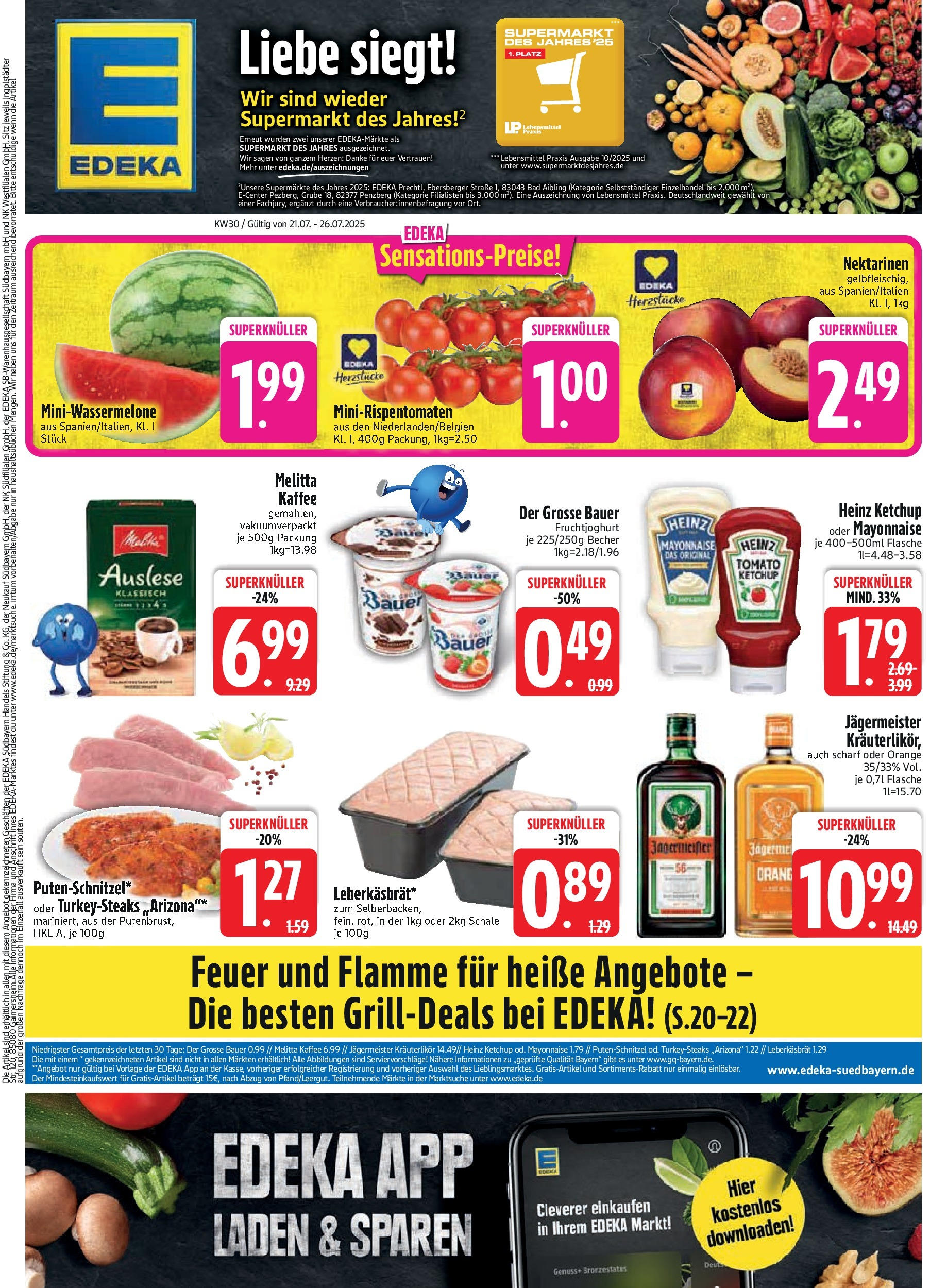 Edeka prospekt Rötz	 (ab 20.07.2025) » Angebote Online | Seite: 3 | Produkte: Melitta kaffee, Bad, Jägermeister, Ketchup