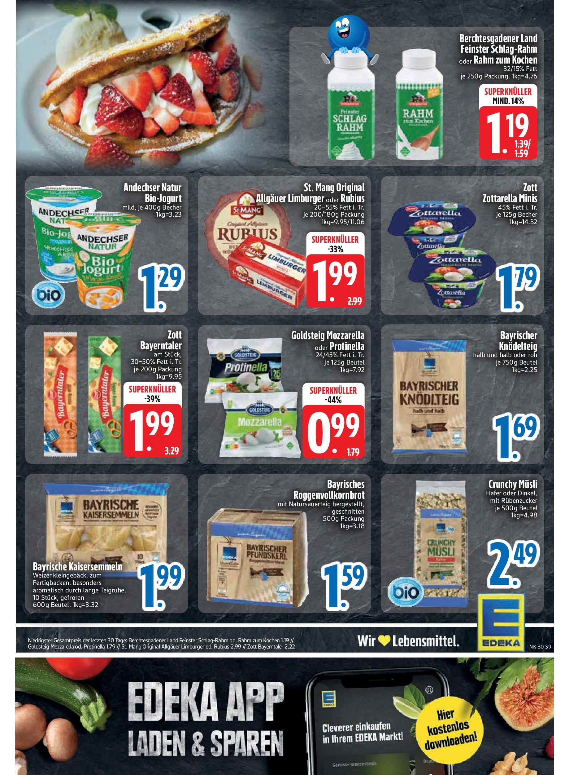 Edeka prospekt Rötz	 (ab 20.07.2025) » Angebote Online | Seite: 11 | Produkte: Musli, Mozzarella