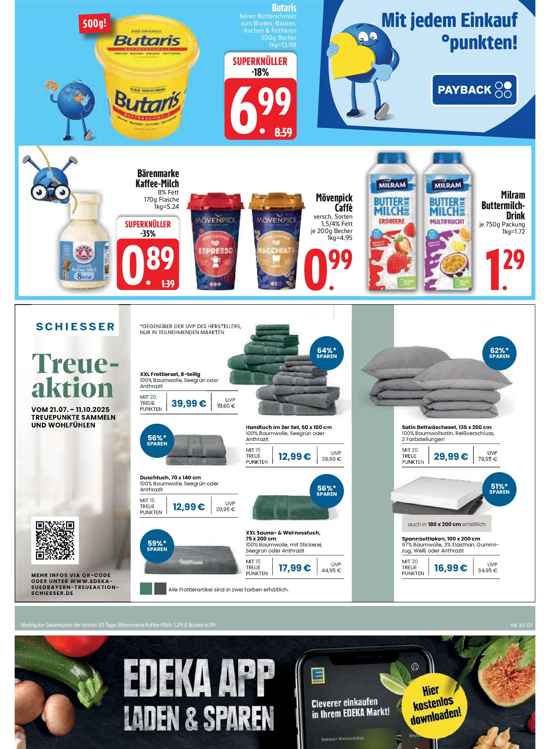 Edeka prospekt Rötz	 (ab 20.07.2025) » Angebote Online | Seite: 13 | Produkte: Butterschmalz, Buttermilch, Butter, Milram