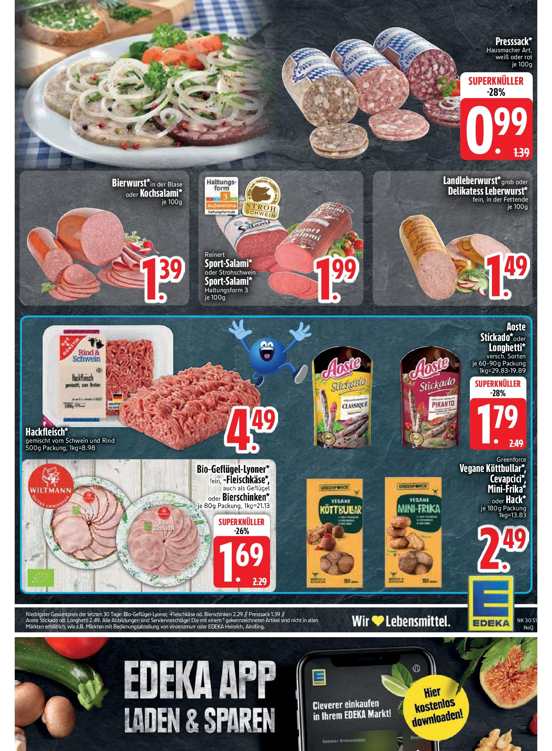 Edeka prospekt Rötz	 (ab 20.07.2025) » Angebote Online | Seite: 17 | Produkte: Cevapcici, Salami, Hackfleisch