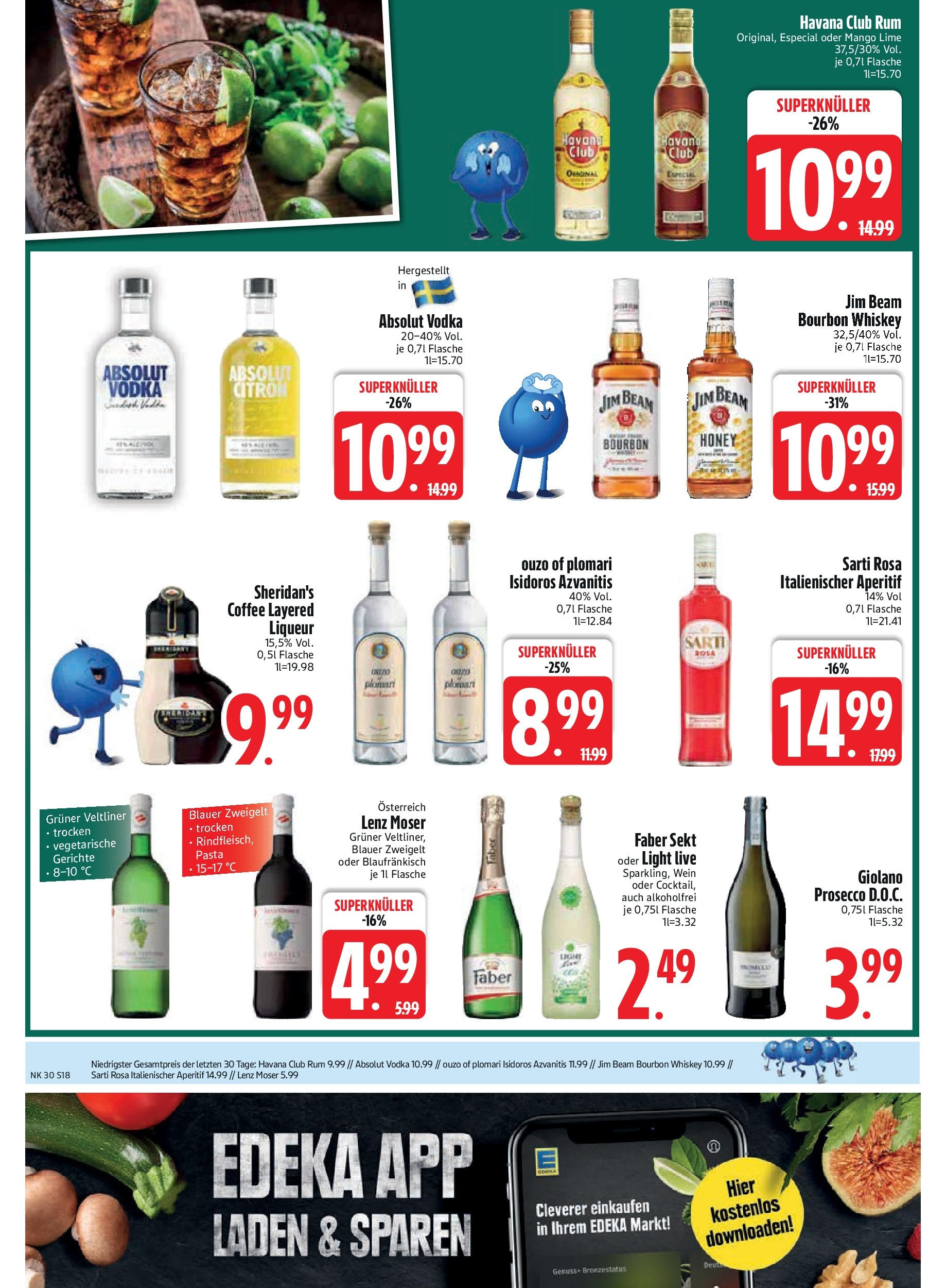 Edeka prospekt Rötz	 (ab 20.07.2025) » Angebote Online | Seite: 20 | Produkte: Ouzo, Rum, Prosecco, Bourbon