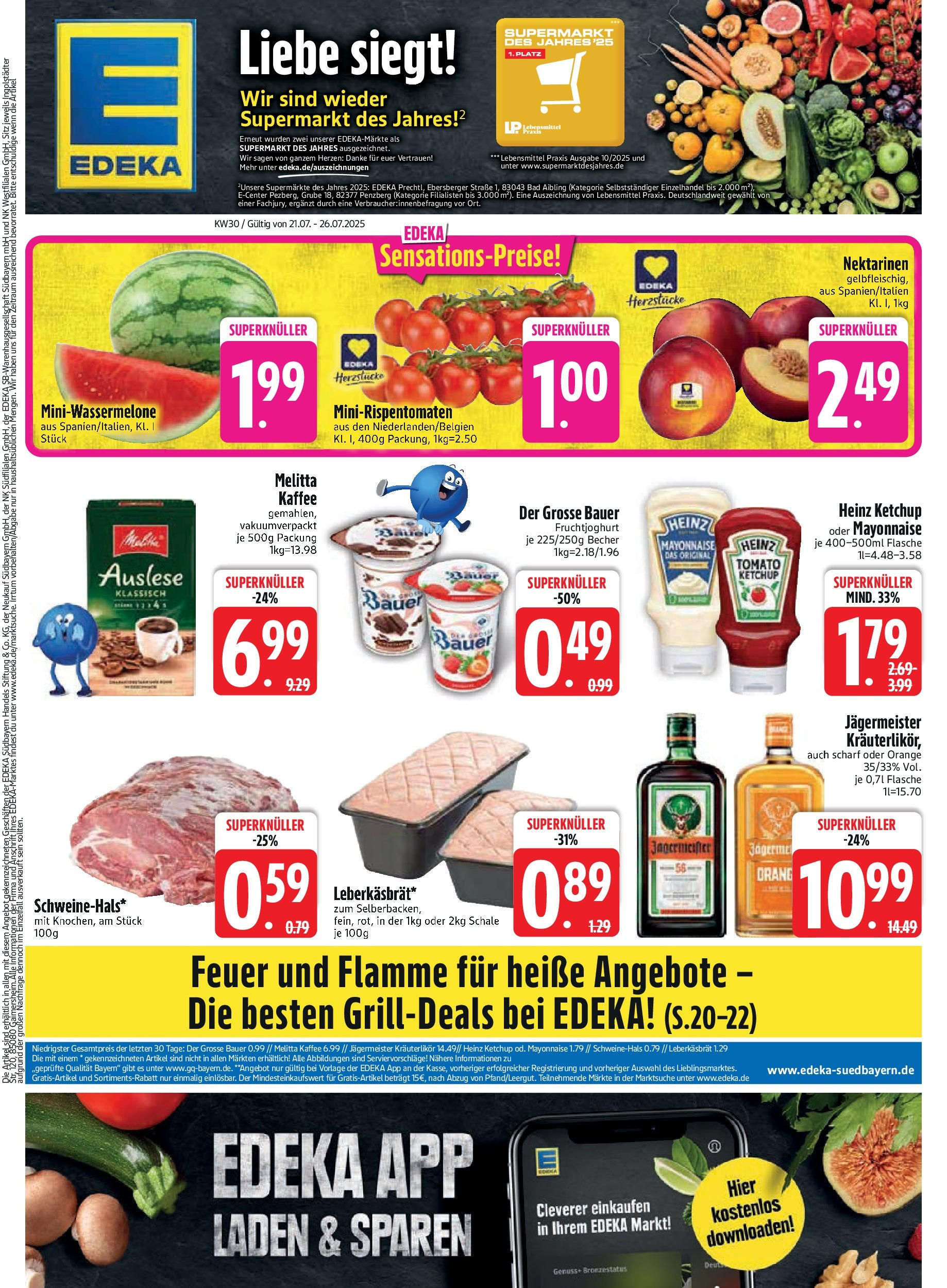 Edeka prospekt Trostberg	 (ab 20.07.2025) » Angebote Online | Seite: 3 | Produkte: Melitta kaffee, Nektarinen, Bad, Mayonnaise