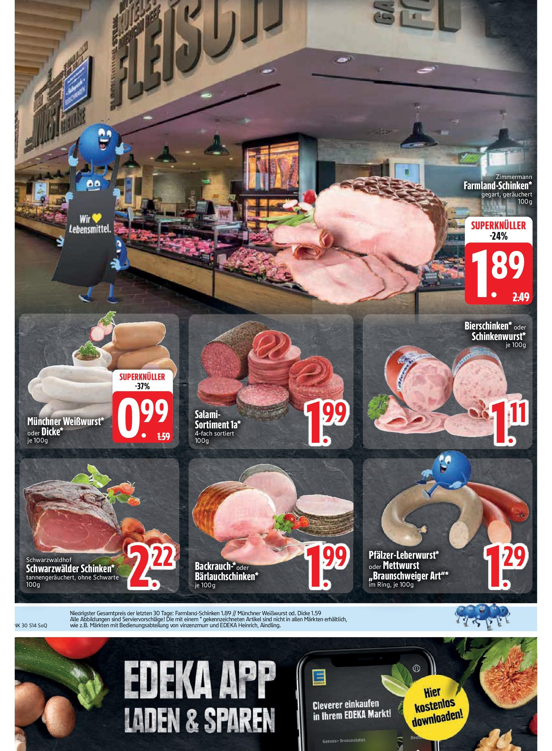 Edeka prospekt Trostberg	 (ab 20.07.2025) » Angebote Online | Seite: 16 | Produkte: Weißwurst, Salami