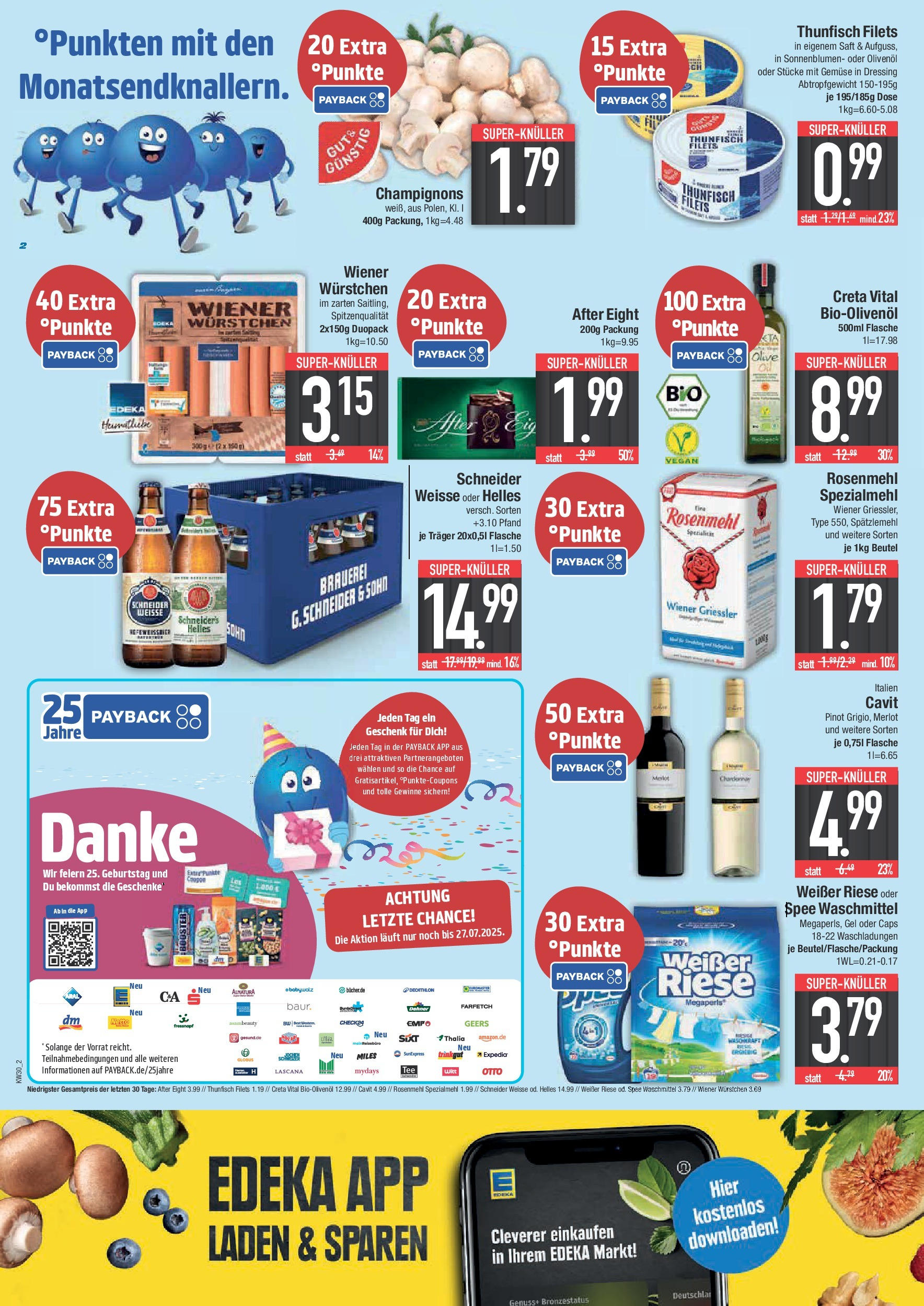 Edeka prospekt Bad Reichenhall (ab 20.07.2025) » Angebote Online | Seite: 2 | Produkte: Thunfisch, Champignons, Spee, Gemüse Edeka prospekt Bad Reichenhall (ab 20.07.2025) » Angebote Online | Seite: 2 | Produkte: Thunfisch, Champignons, Spee, Gemüse