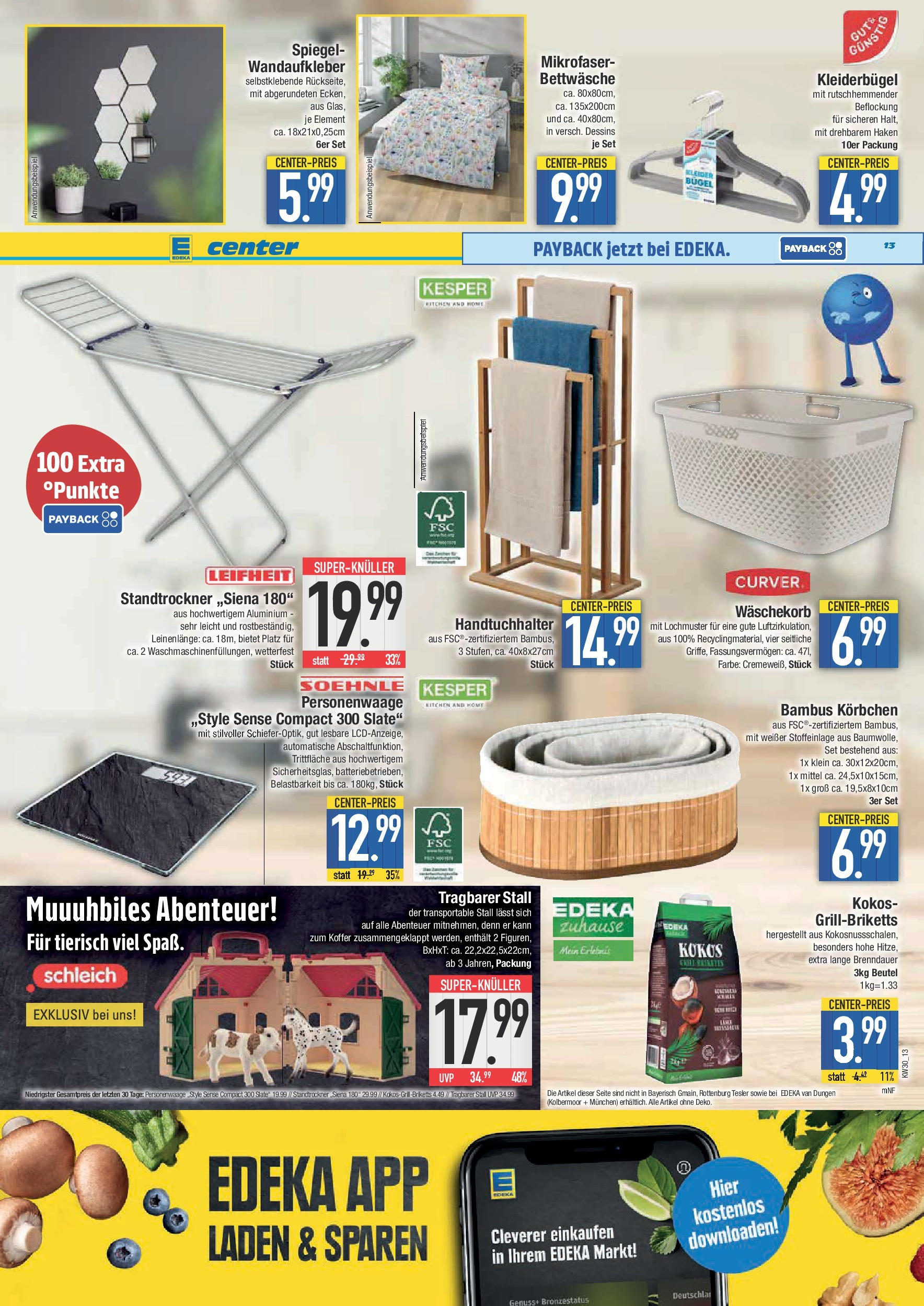 Edeka prospekt Bad Reichenhall (ab 20.07.2025) » Angebote Online | Seite: 13 | Produkte: Bettwäsche, Spiegel, Kleiderbügel, Handtuchhalter Edeka prospekt Bad Reichenhall (ab 20.07.2025) » Angebote Online | Seite: 13 | Produkte: Bettwäsche, Spiegel, Kleiderbügel, Handtuchhalter