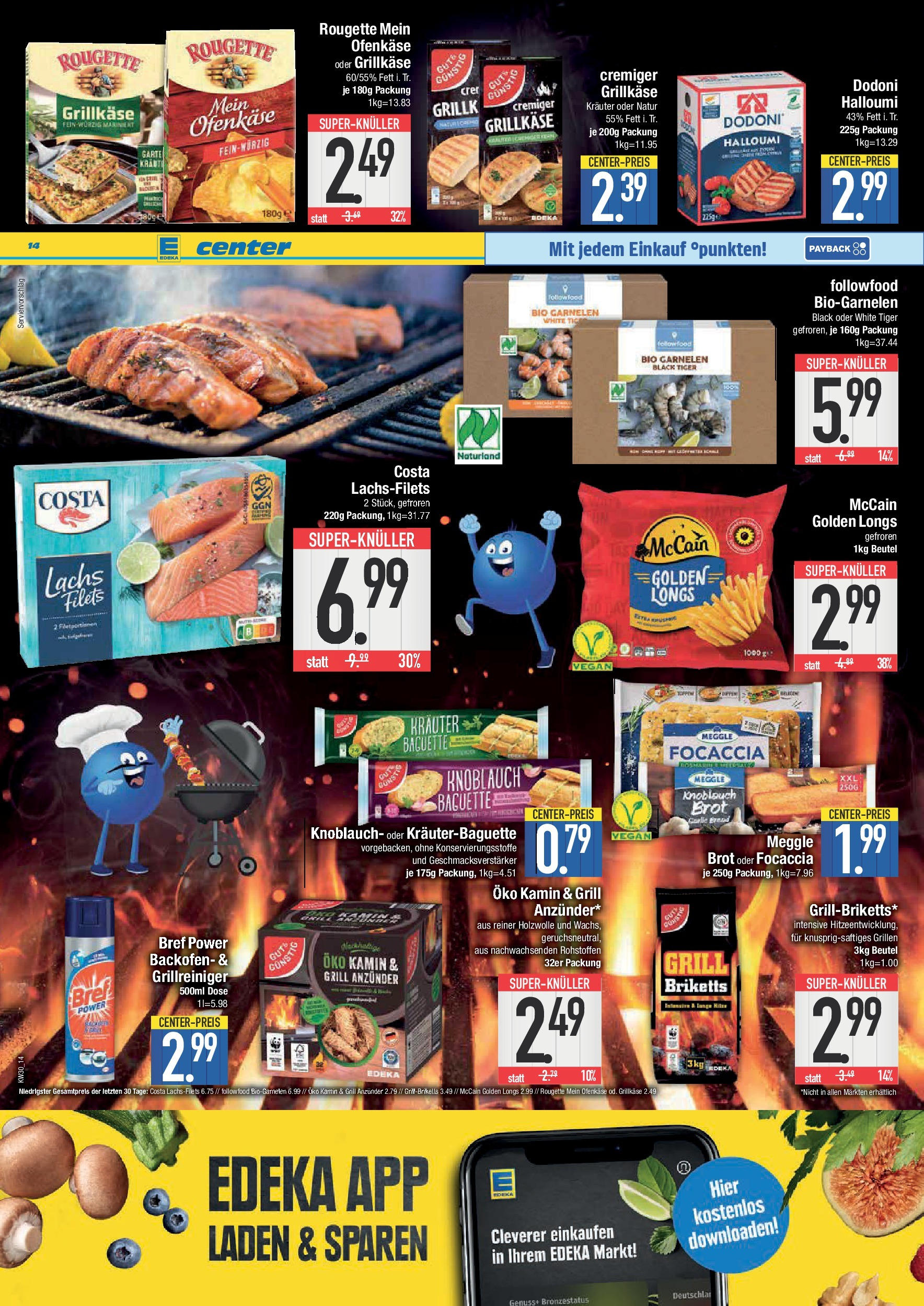 Edeka prospekt Bad Reichenhall (ab 20.07.2025) » Angebote Online | Seite: 14 | Produkte: Kamin, Rougette ofenkase, Lachs, Backofen Edeka prospekt Bad Reichenhall (ab 20.07.2025) » Angebote Online | Seite: 14 | Produkte: Kamin, Rougette ofenkase, Lachs, Backofen
