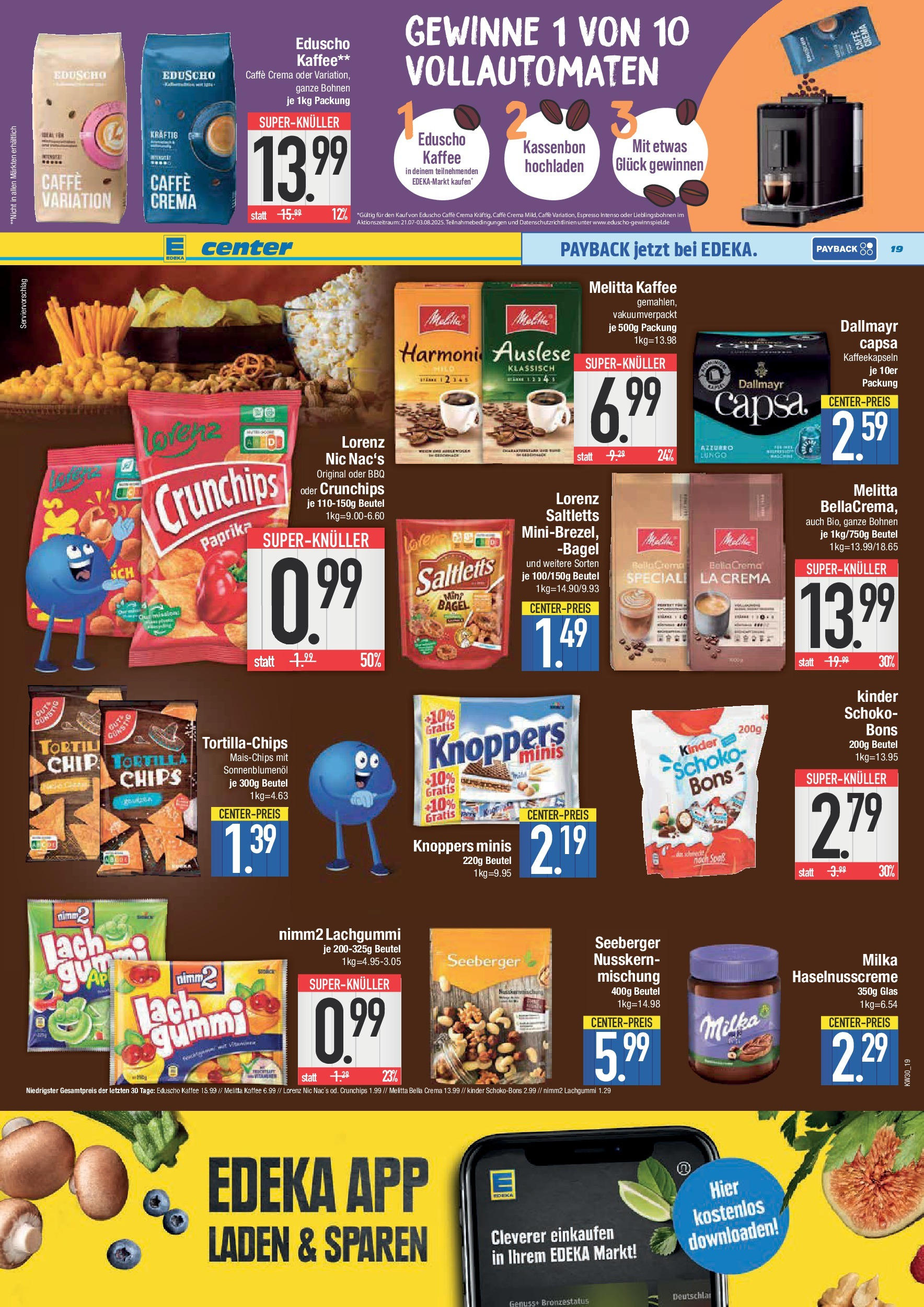 Edeka prospekt Bad Reichenhall (ab 20.07.2025) » Angebote Online | Seite: 19 | Produkte: Kaffee, Milka, Paprika, Dallmayr capsa Edeka prospekt Bad Reichenhall (ab 20.07.2025) » Angebote Online | Seite: 19 | Produkte: Kaffee, Milka, Paprika, Dallmayr capsa