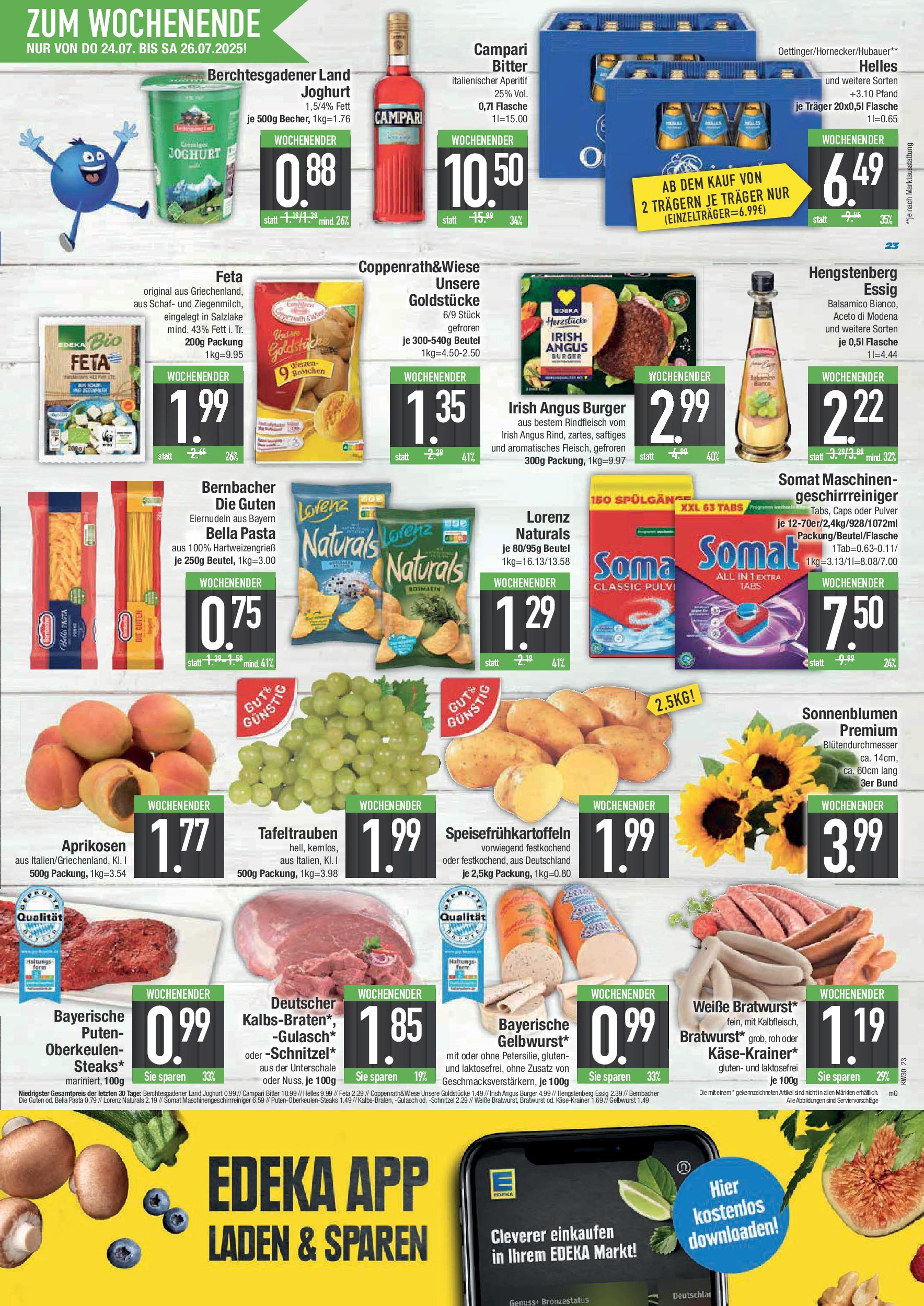 Edeka prospekt Bad Reichenhall (ab 20.07.2025) » Angebote Online | Seite: 23 | Produkte: Balsamico, Essig, Burger, Rindfleisch Edeka prospekt Bad Reichenhall (ab 20.07.2025) » Angebote Online | Seite: 23 | Produkte: Balsamico, Essig, Burger, Rindfleisch