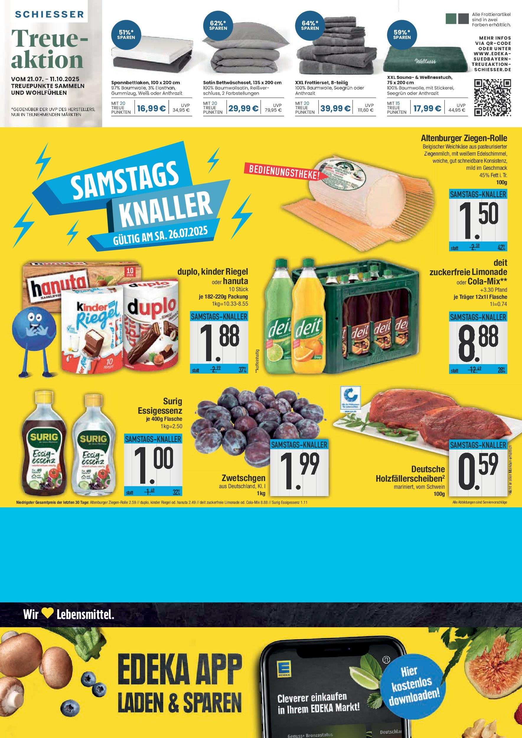 Edeka prospekt Bad Reichenhall (ab 20.07.2025) » Angebote Online | Seite: 24 | Produkte: Limonade, Zwetschgen, Kinder riegel, Steak Edeka prospekt Bad Reichenhall (ab 20.07.2025) » Angebote Online | Seite: 24 | Produkte: Limonade, Zwetschgen, Kinder riegel, Steak