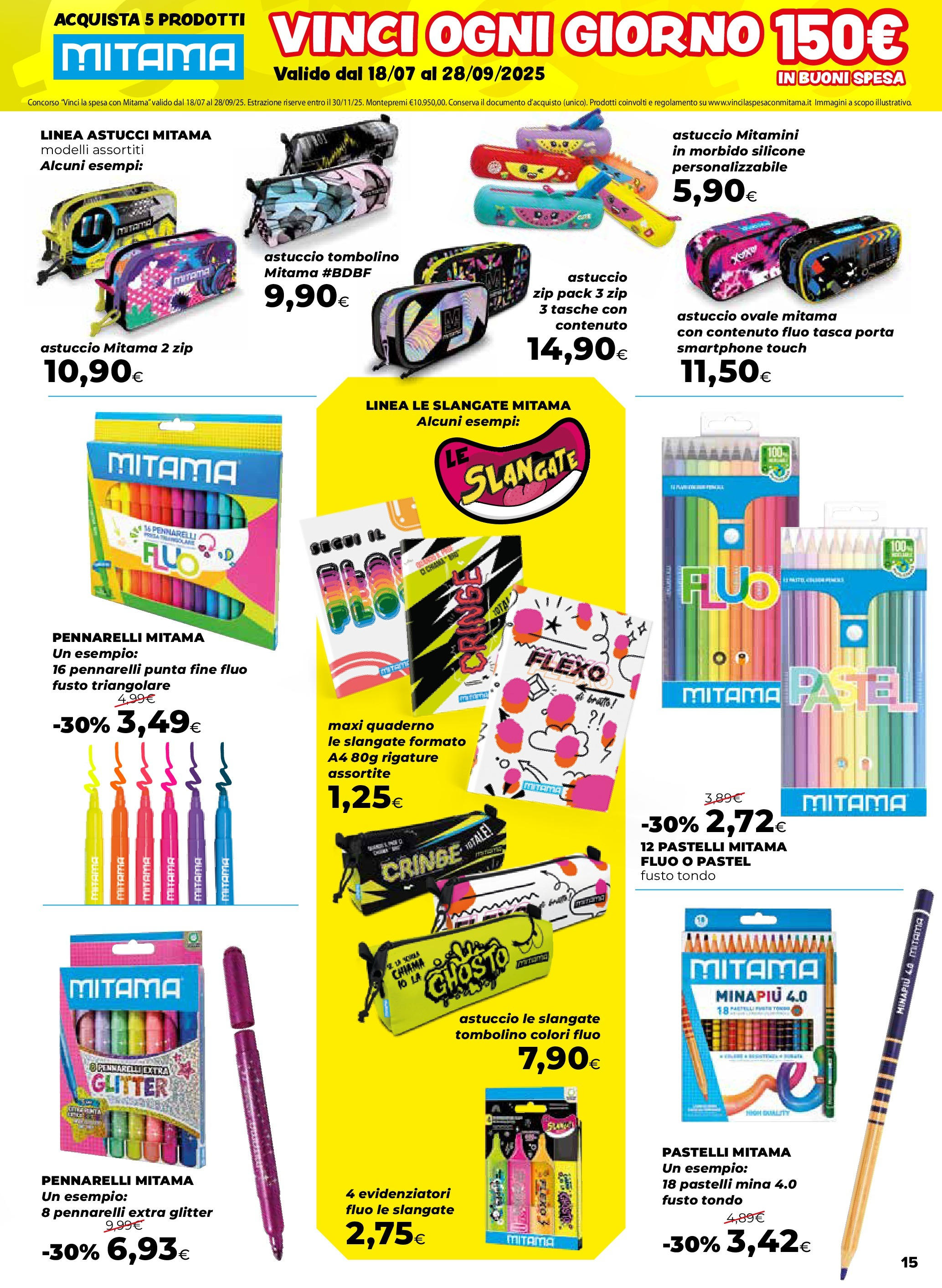 Anteprima volantino Ipercoop dal ﻿16/07/2025﻿ ﻿- nuovo offerte | Pagina: 15 | Prodotti: Silicone, Quaderno, Pennarelli, Pastelli