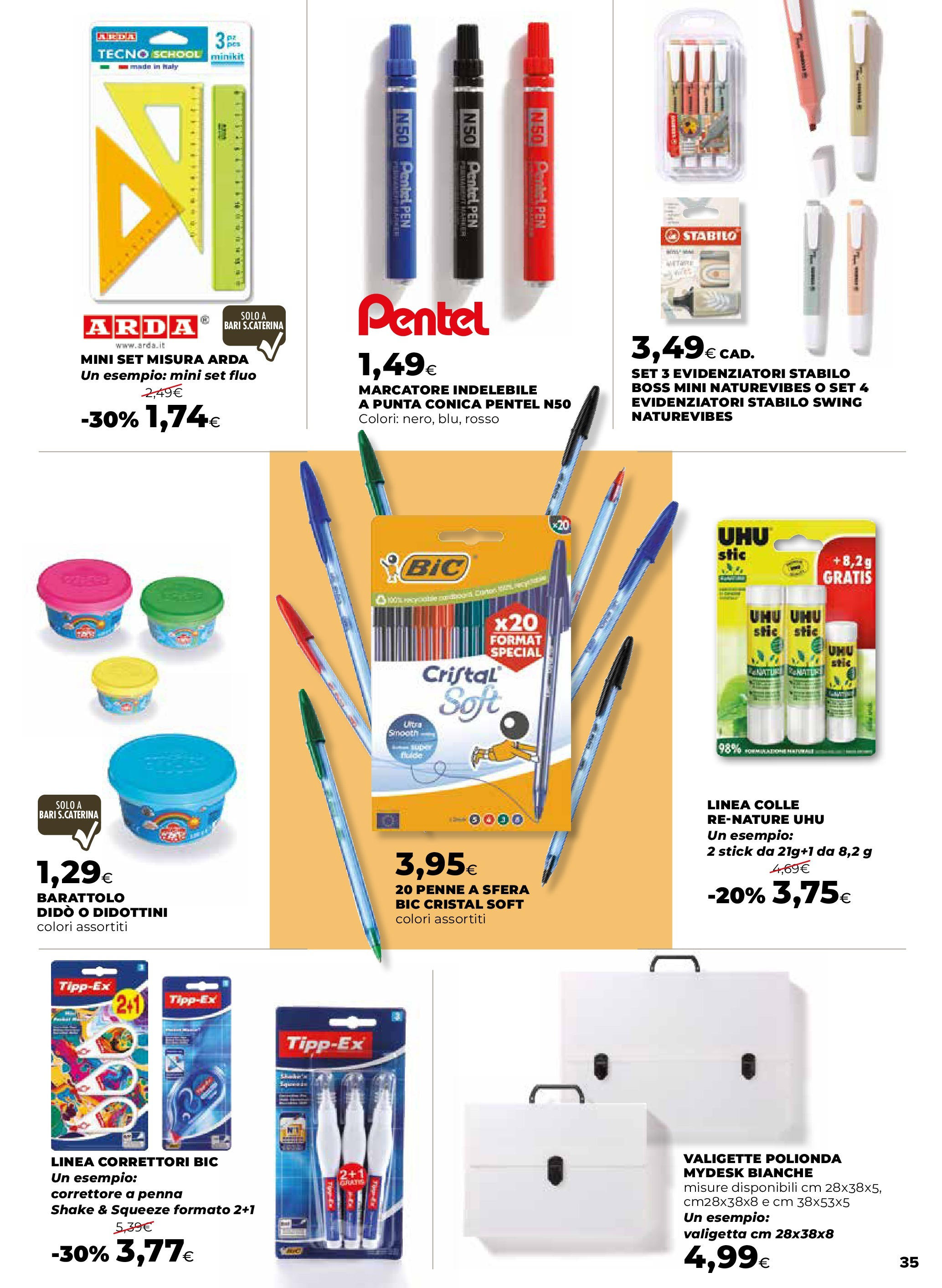 Anteprima volantino Ipercoop dal ﻿16/07/2025﻿ ﻿- nuovo offerte | Pagina: 35 | Prodotti: Penne, Valigetta, Correttore