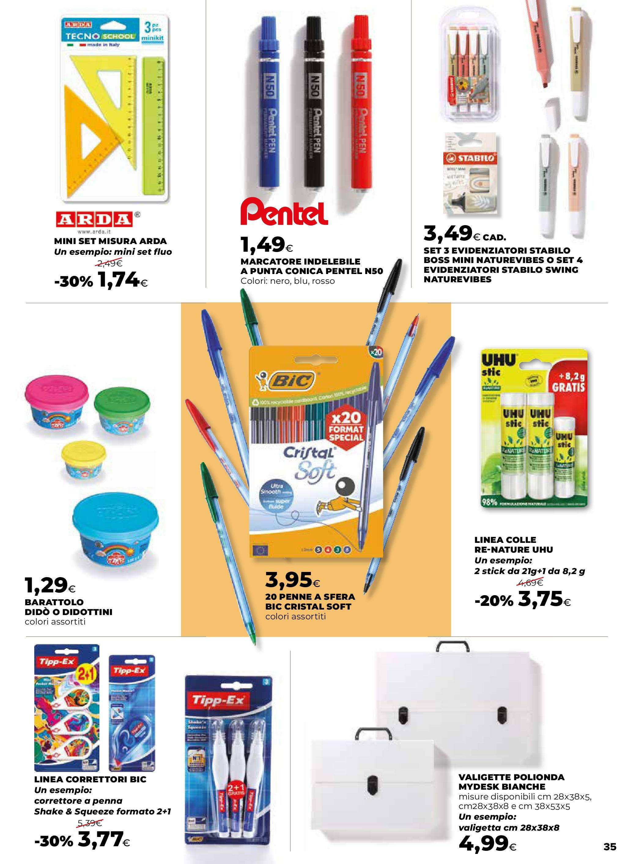 Anteprima volantino Ipercoop dal ﻿16/07/2025﻿ ﻿- nuovo offerte | Pagina: 35 | Prodotti: Penne, Valigetta, Correttore