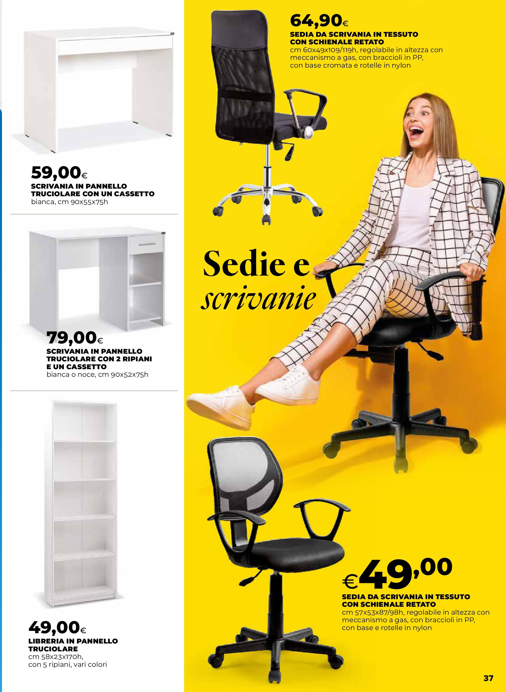 Anteprima volantino Ipercoop dal ﻿16/07/2025﻿ ﻿- nuovo offerte | Pagina: 37 | Prodotti: Braccioli, Libreria, Sedia, Scrivania